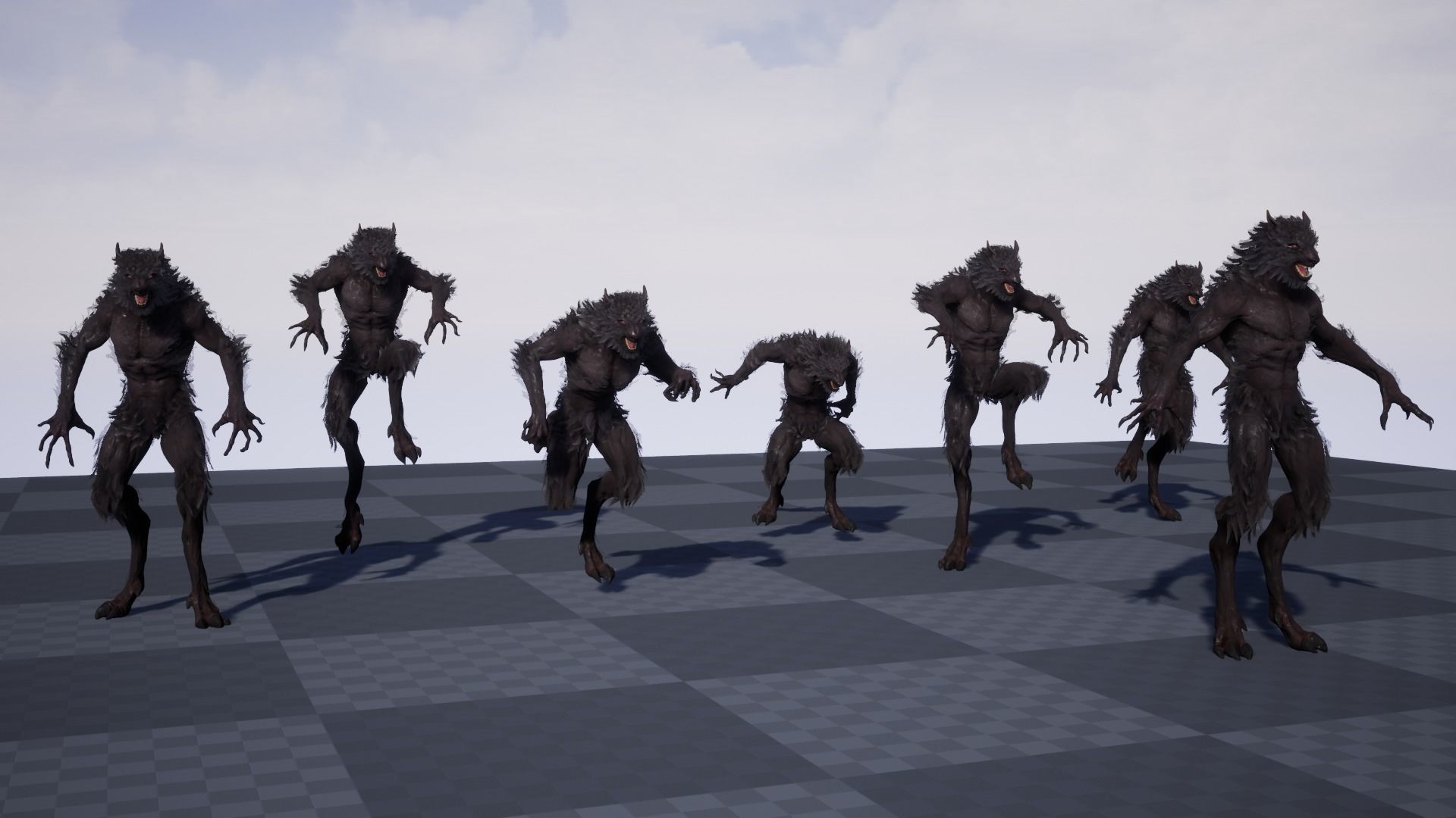 Great Werewolf Low-poly 3D model_14