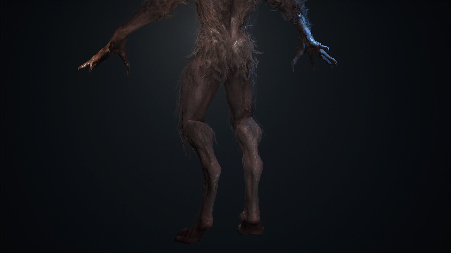 Great Werewolf Low-poly 3D model_11