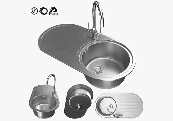 Sink Jassferry with Tap 3D model