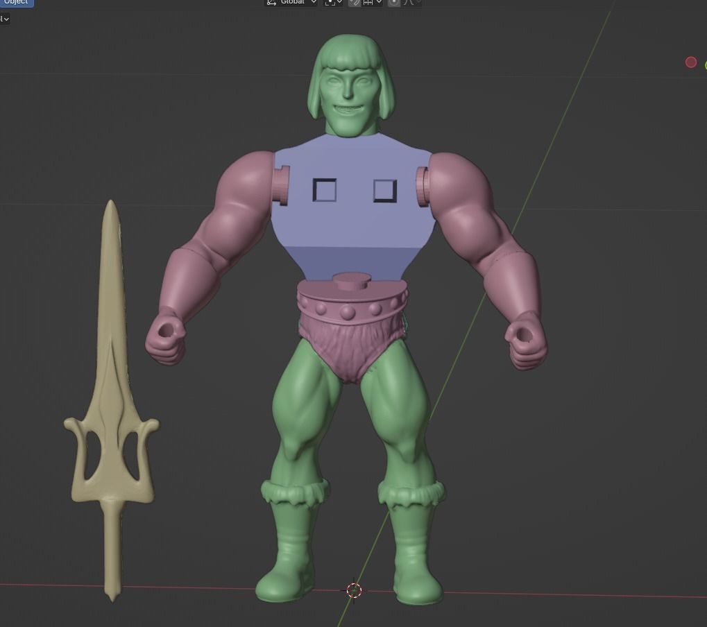 He-Man Pixar style 3D print model_2