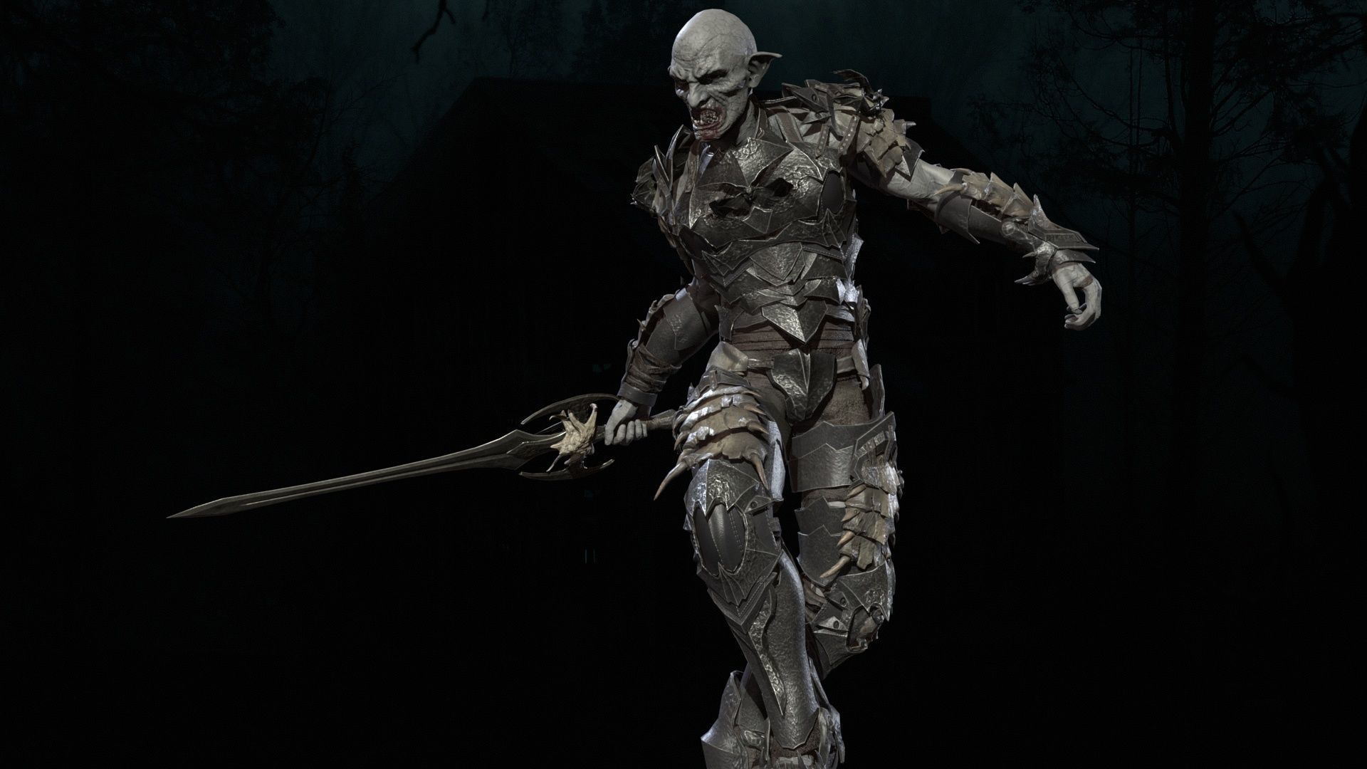 Vampire Knight Low-poly 3D model_15