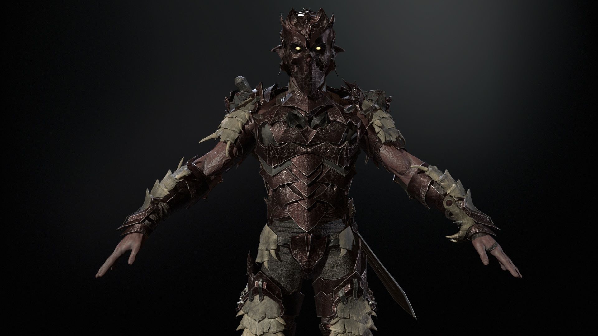 Vampire Knight Low-poly 3D model_12