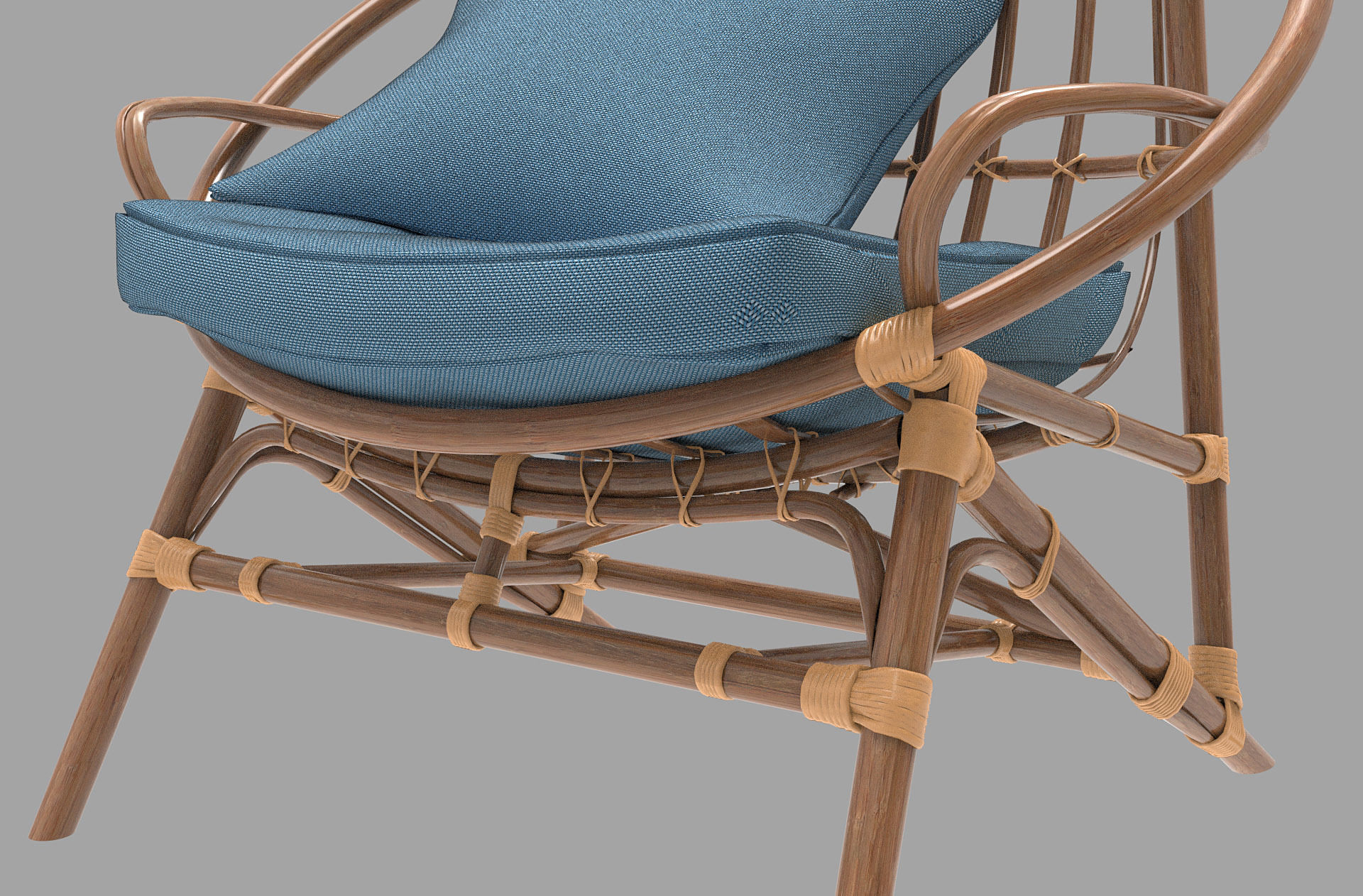 Rattan chair 3d model 3D model_6