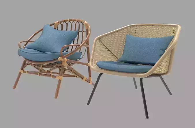 Rattan chair 3d model