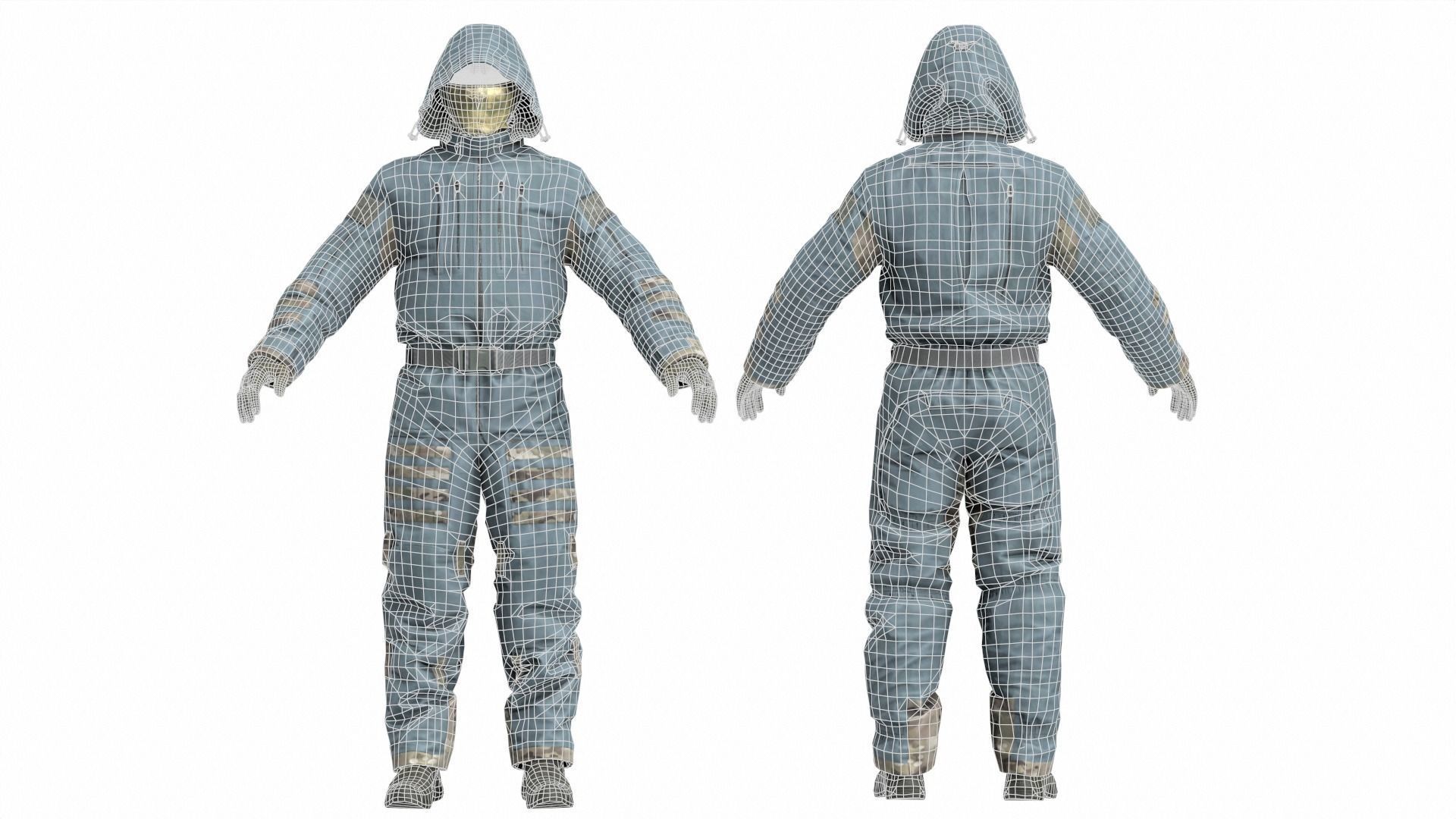 FORT Voin Protective Suit FSB Low-poly 3D model_8