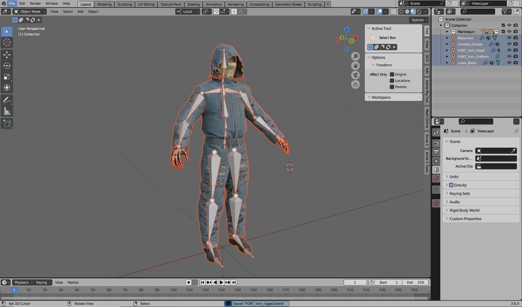 FORT Voin Protective Suit FSB Low-poly 3D model_9
