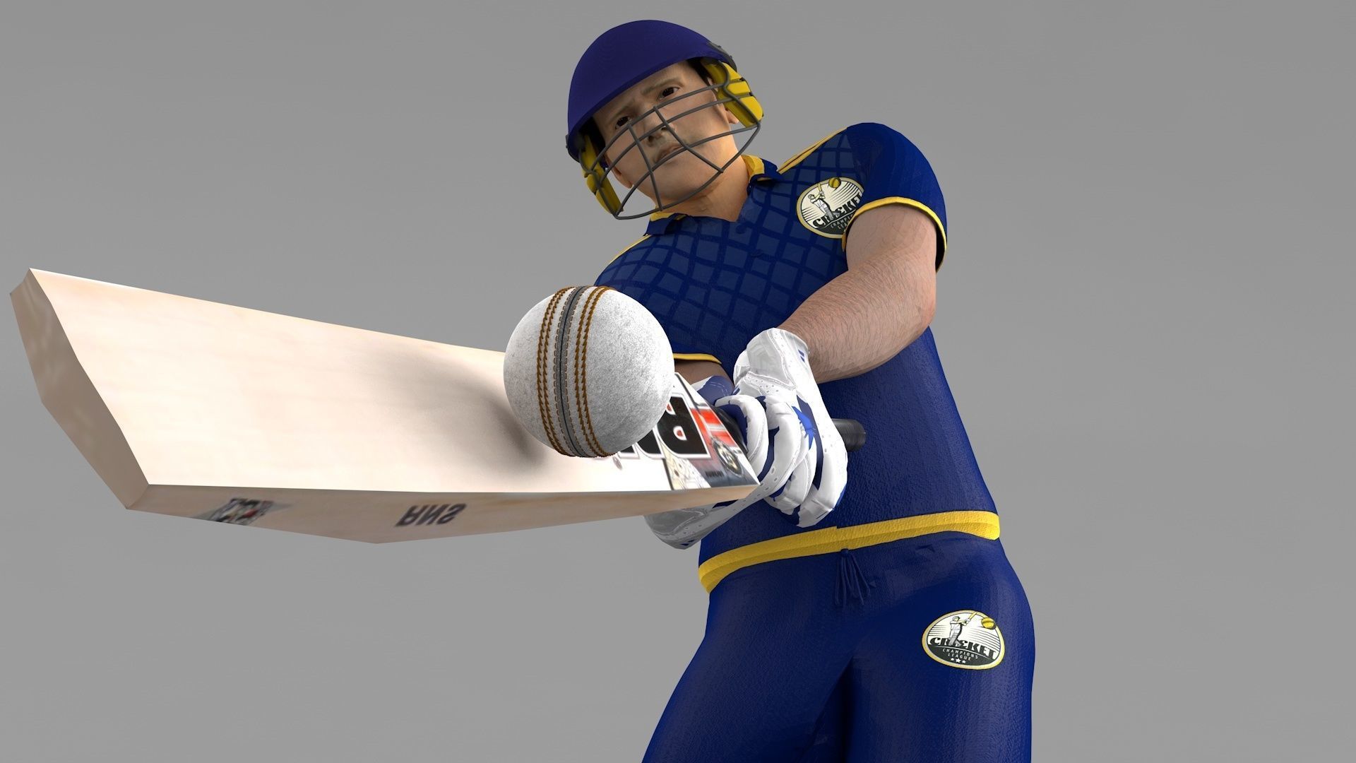 Cricket Batsman Animated 3D model_6