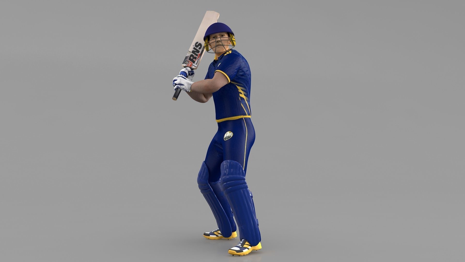 Cricket Batsman Animated 3D model_5