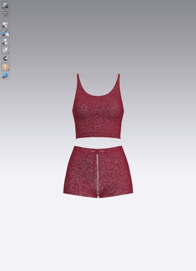 Plush short and top  3D model_33