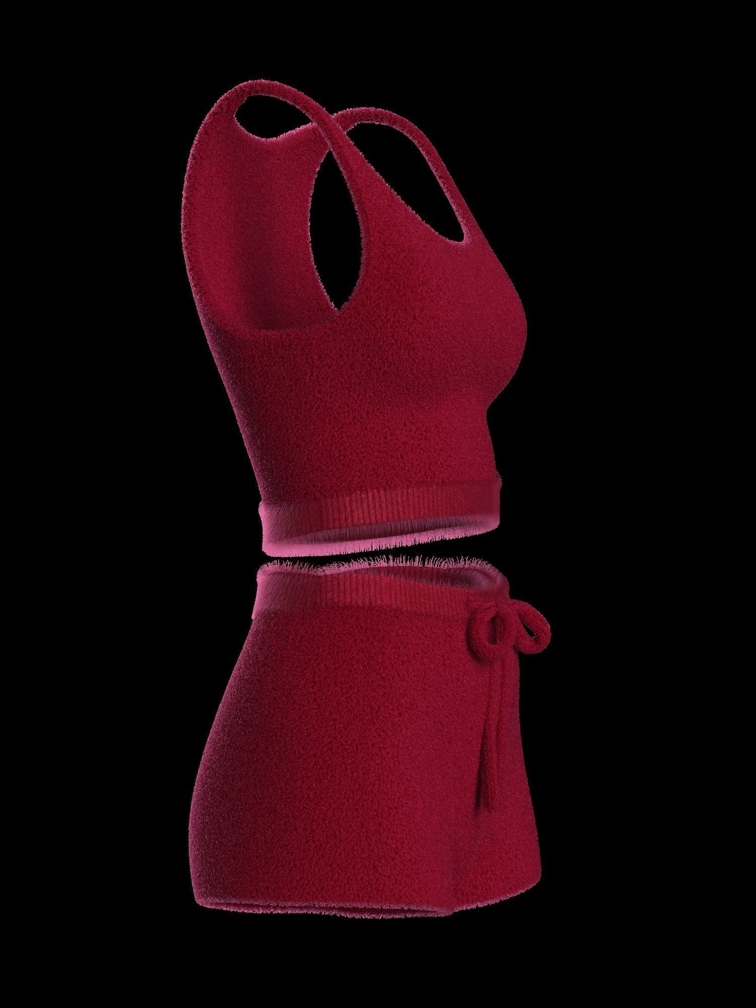 Plush short and top  3D model_21