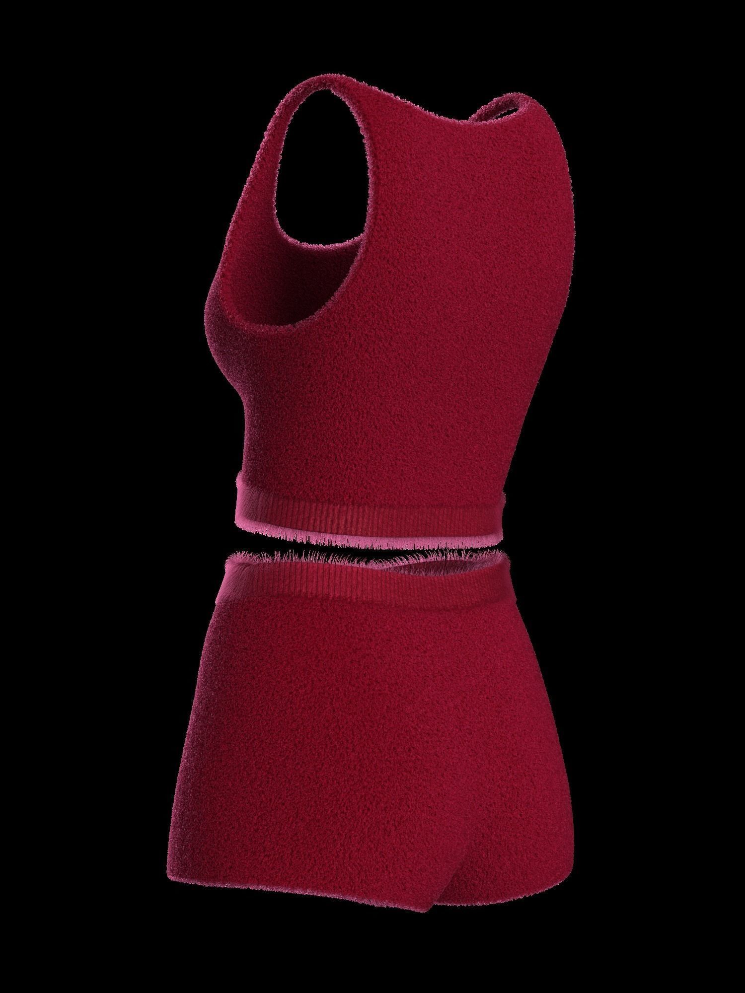 Plush short and top  3D model_28