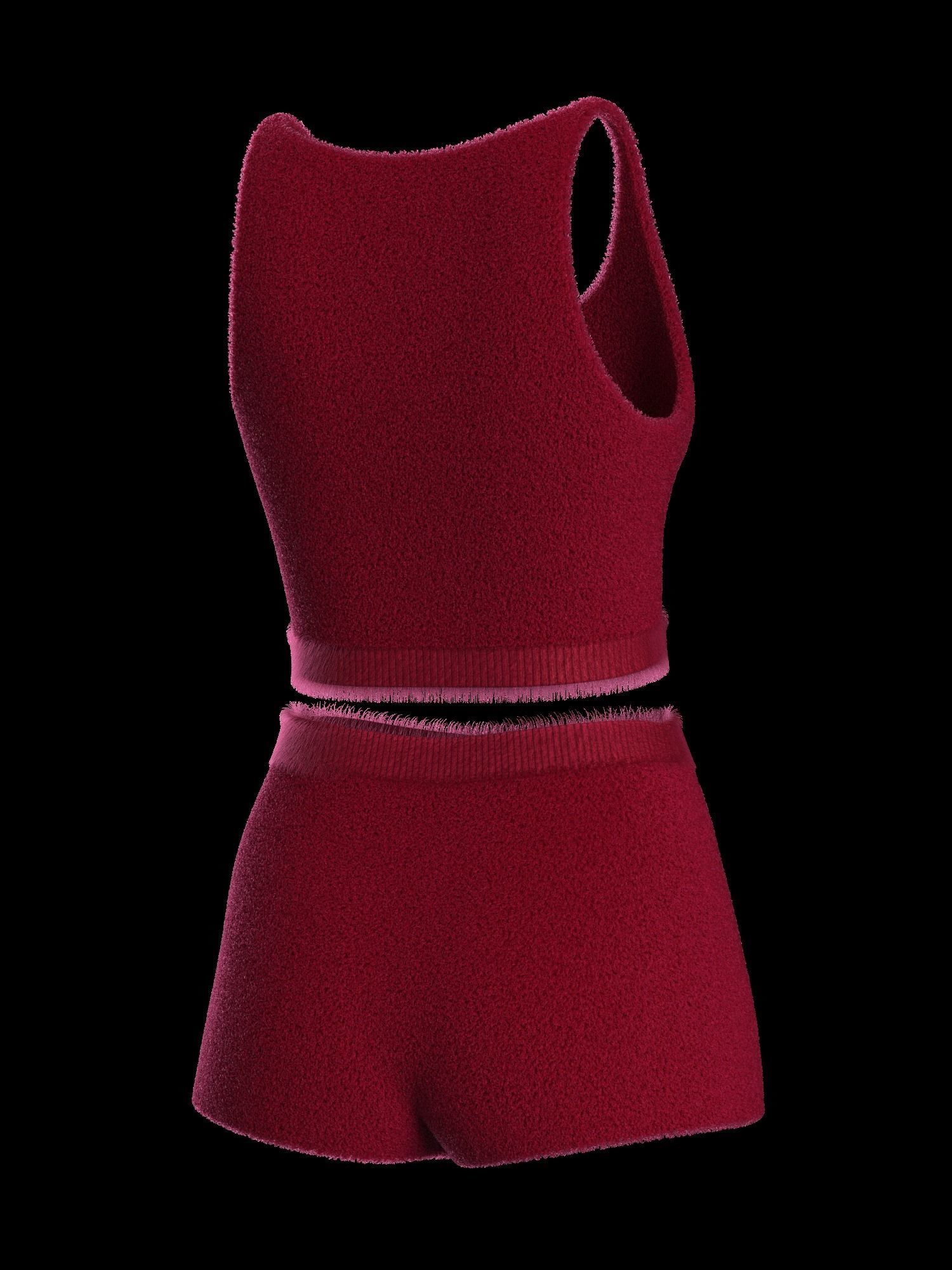 Plush short and top  3D model_31
