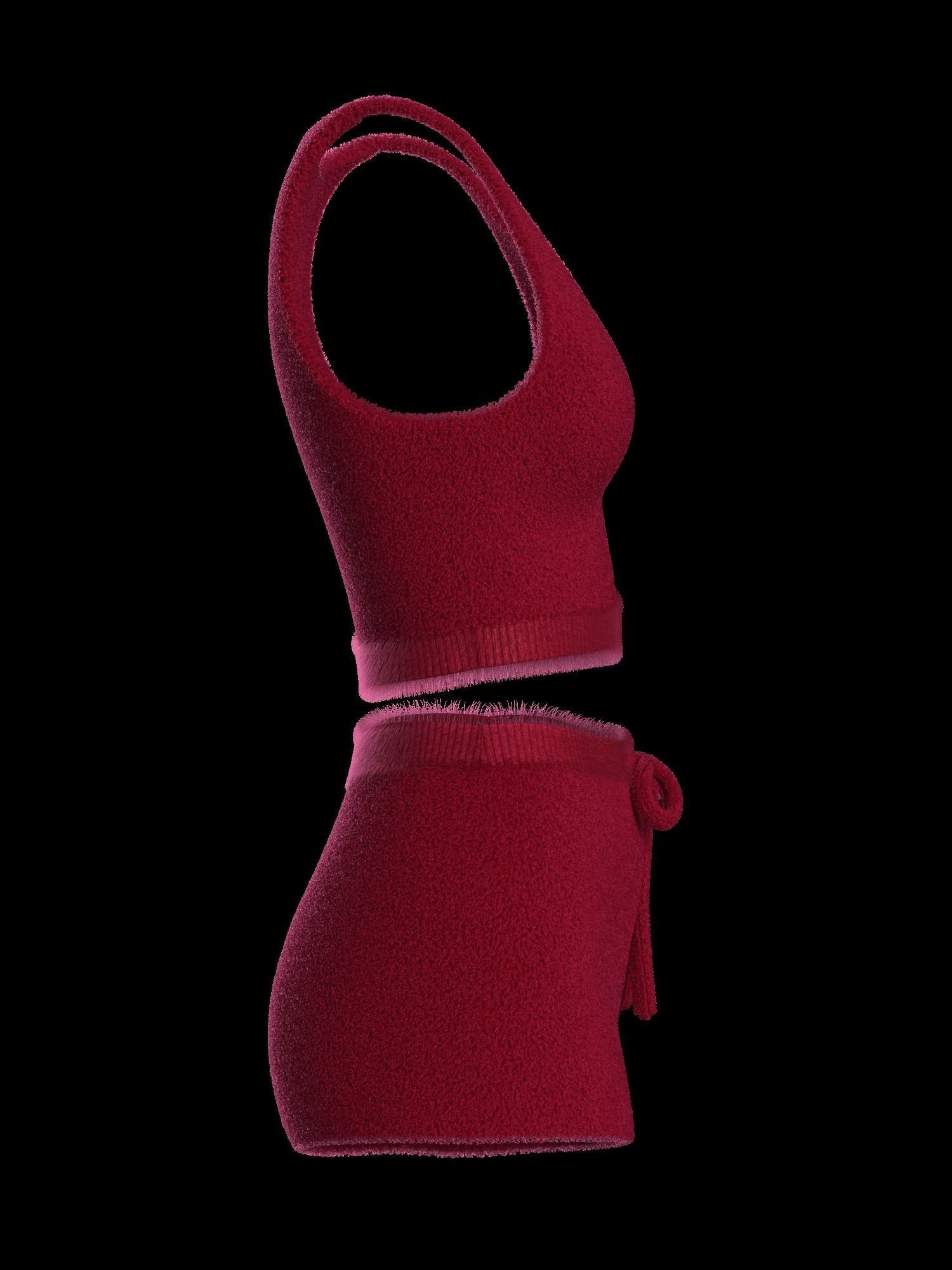Plush short and top  3D model_20