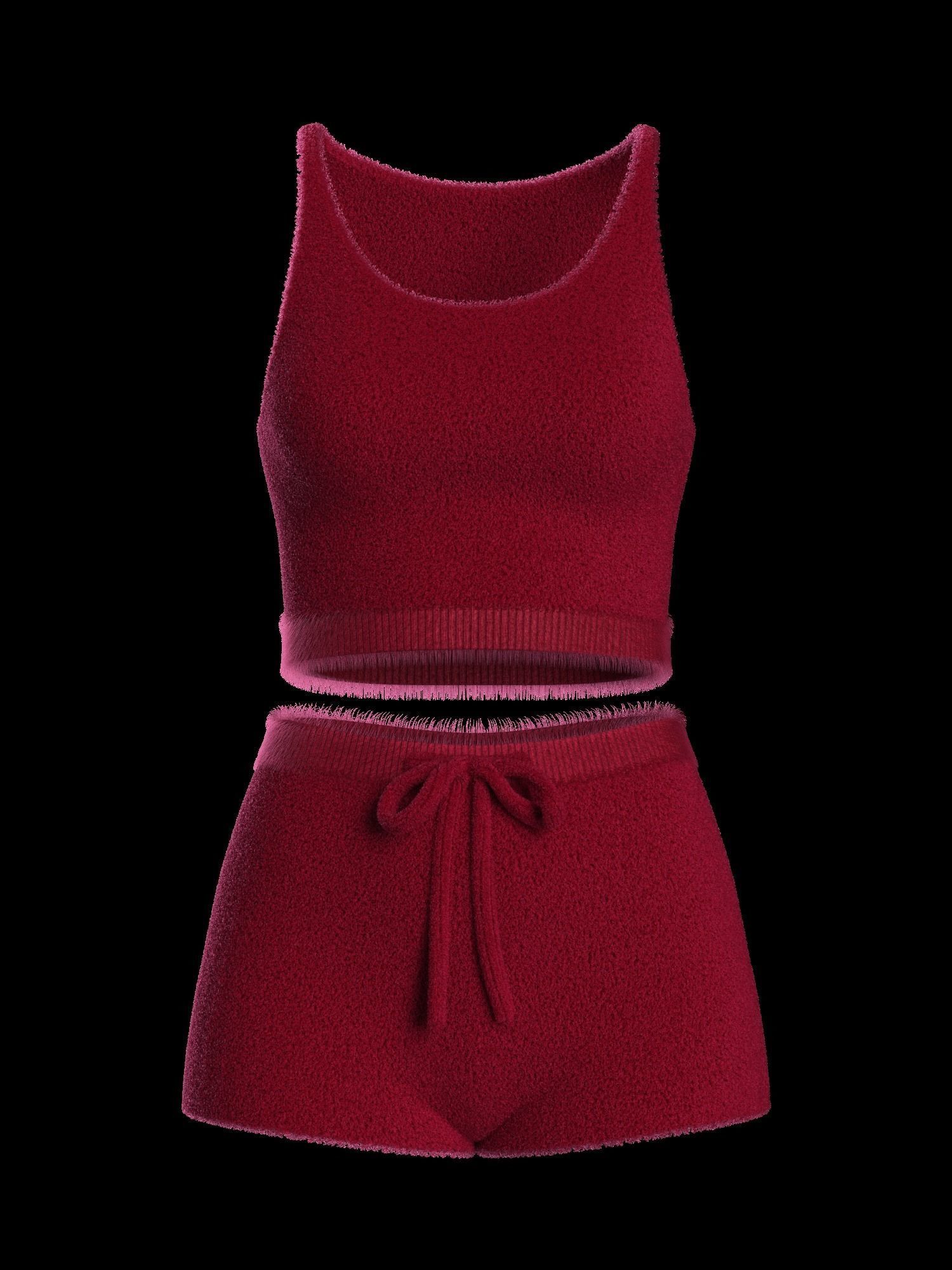 Plush short and top  3D model_16