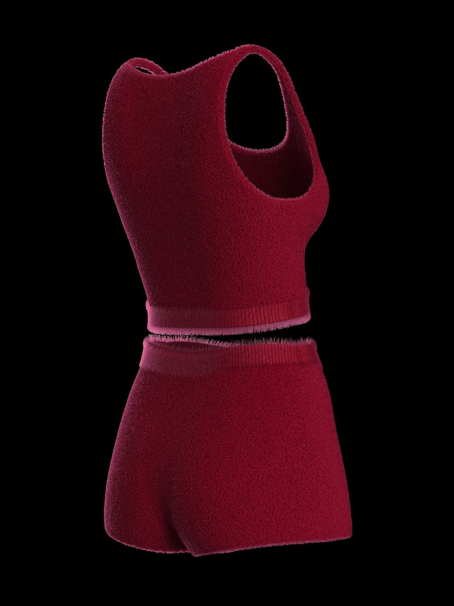 Plush short and top  3D model_18