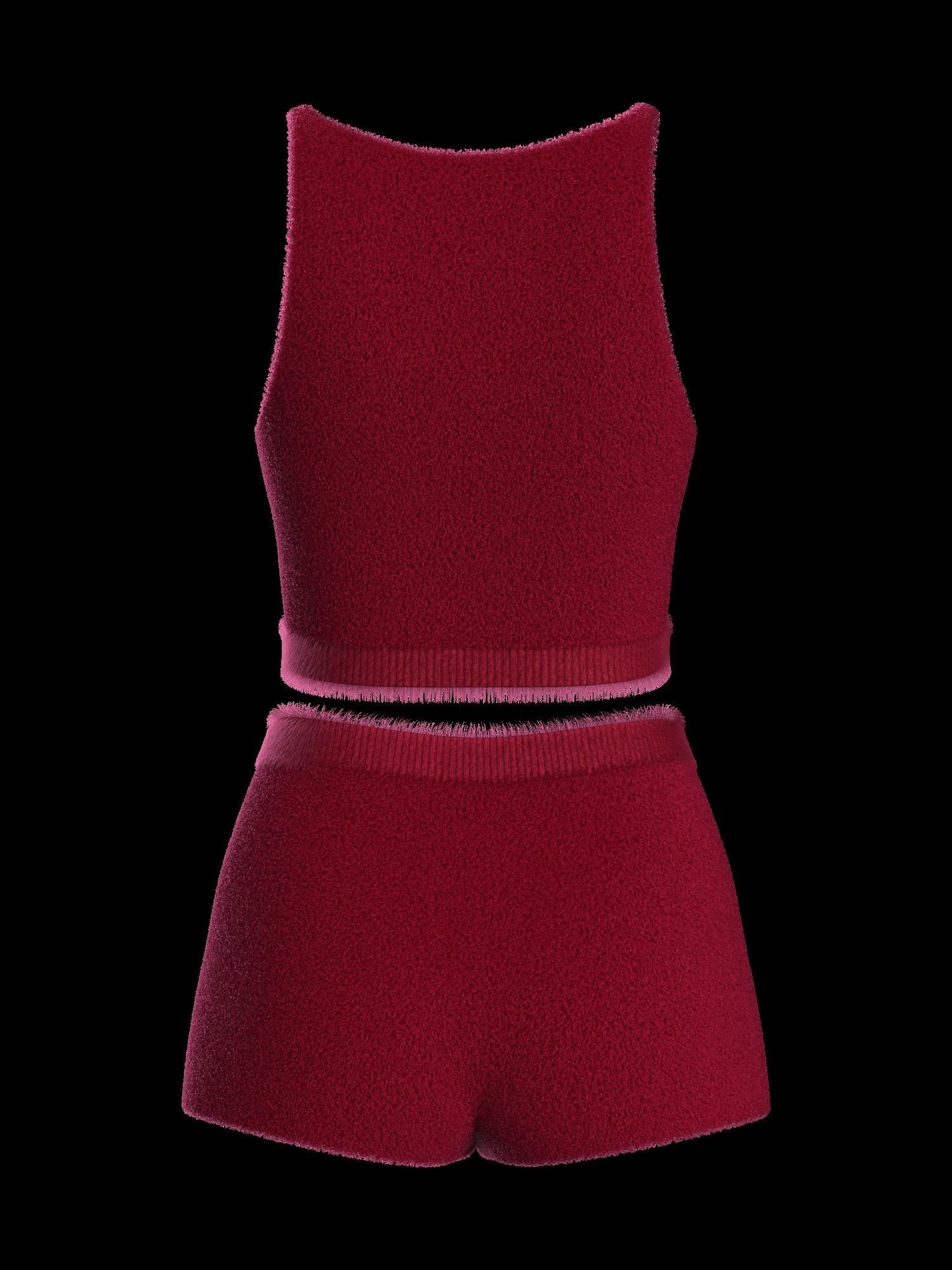 Plush short and top  3D model_30