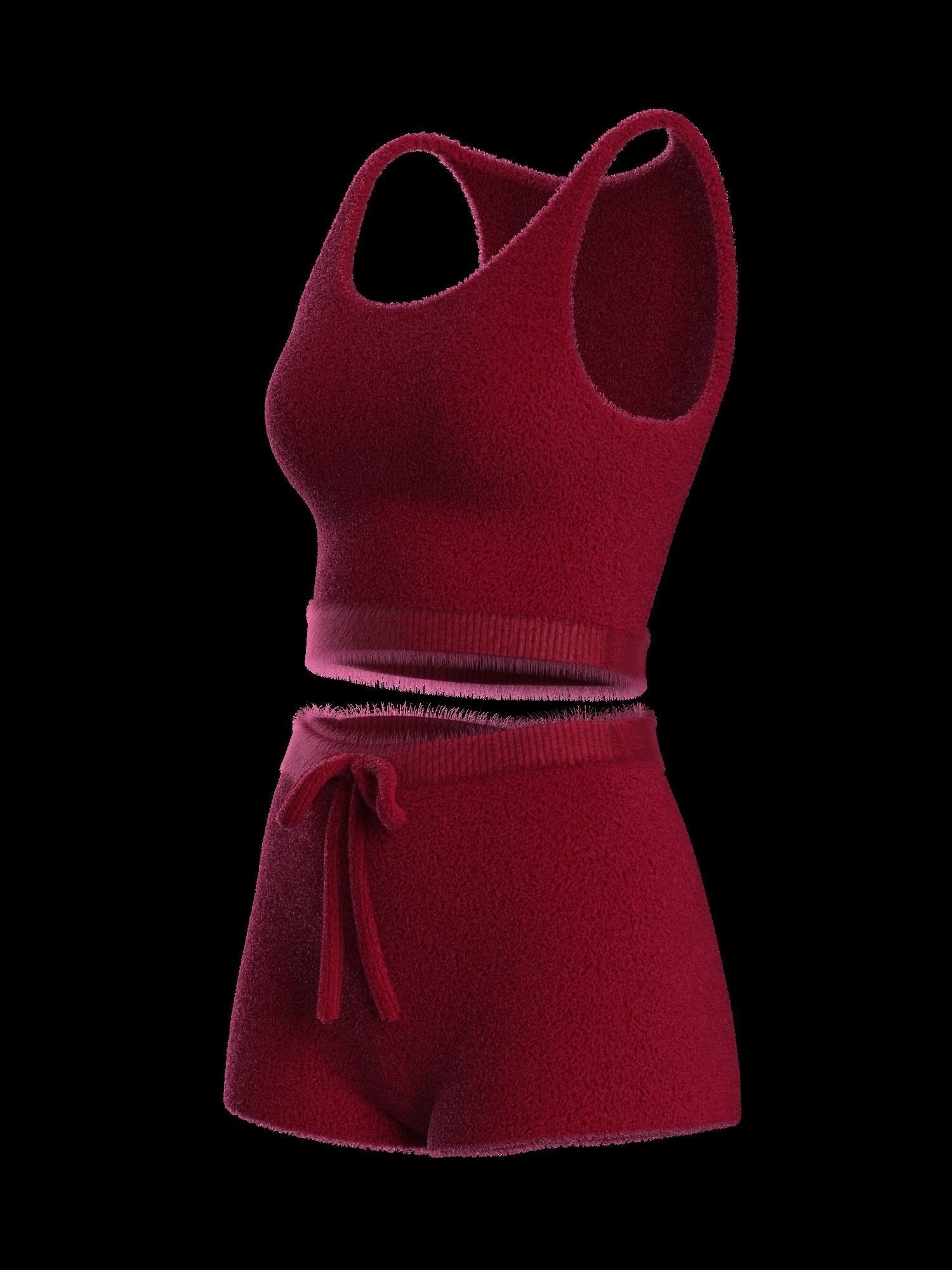 Plush short and top  3D model_24