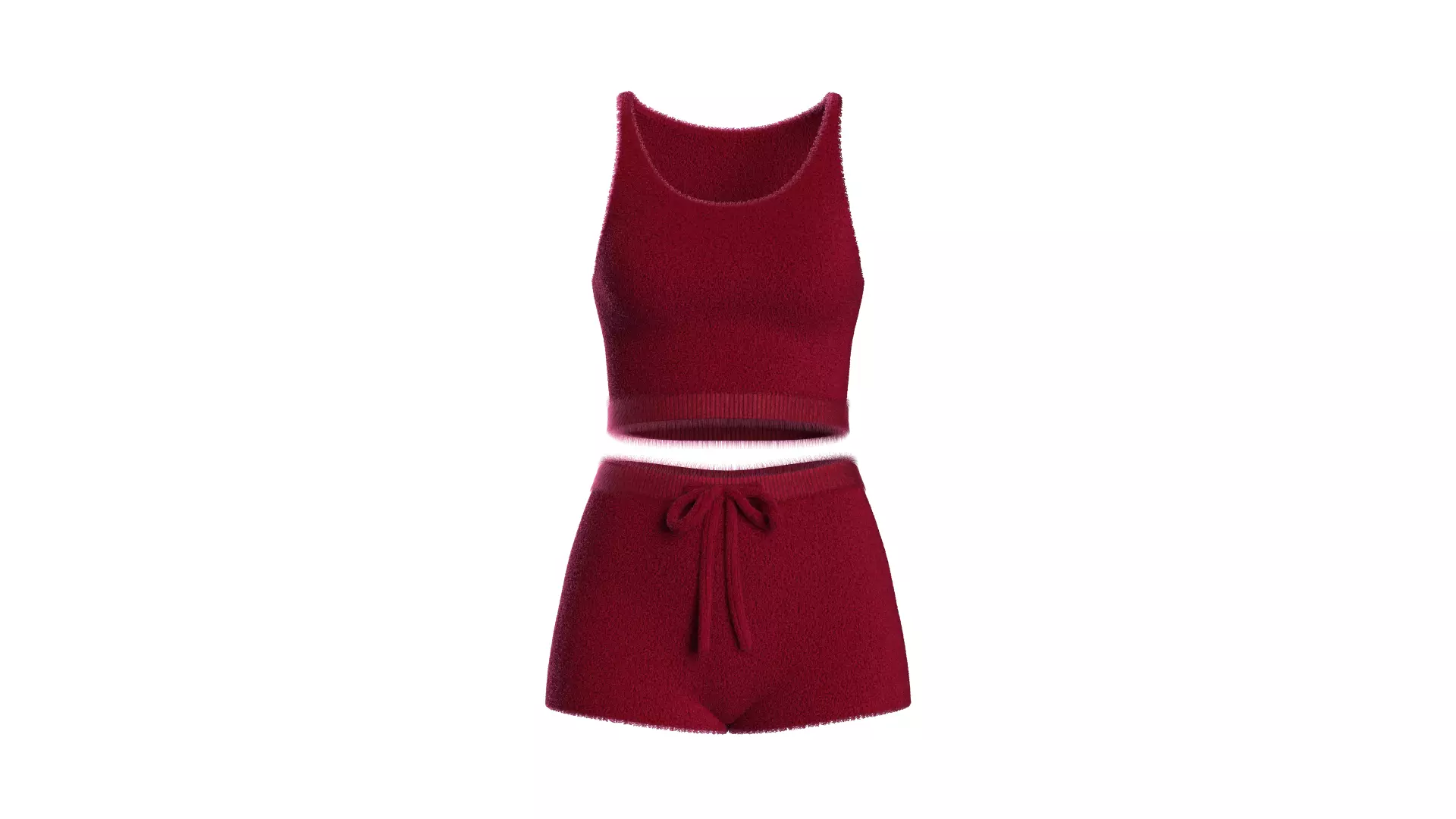 Plush short and top  3D model_0