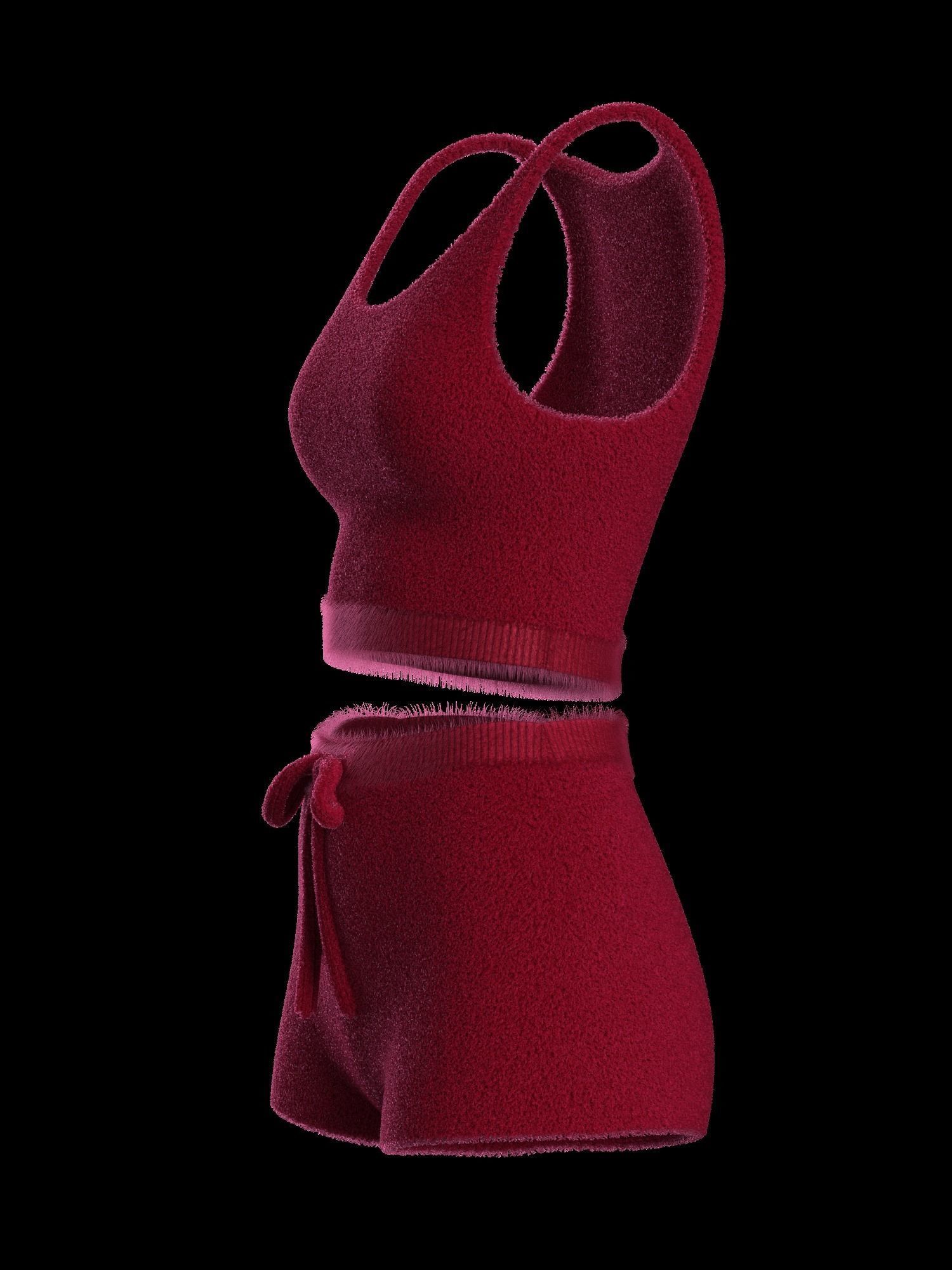 Plush short and top  3D model_25