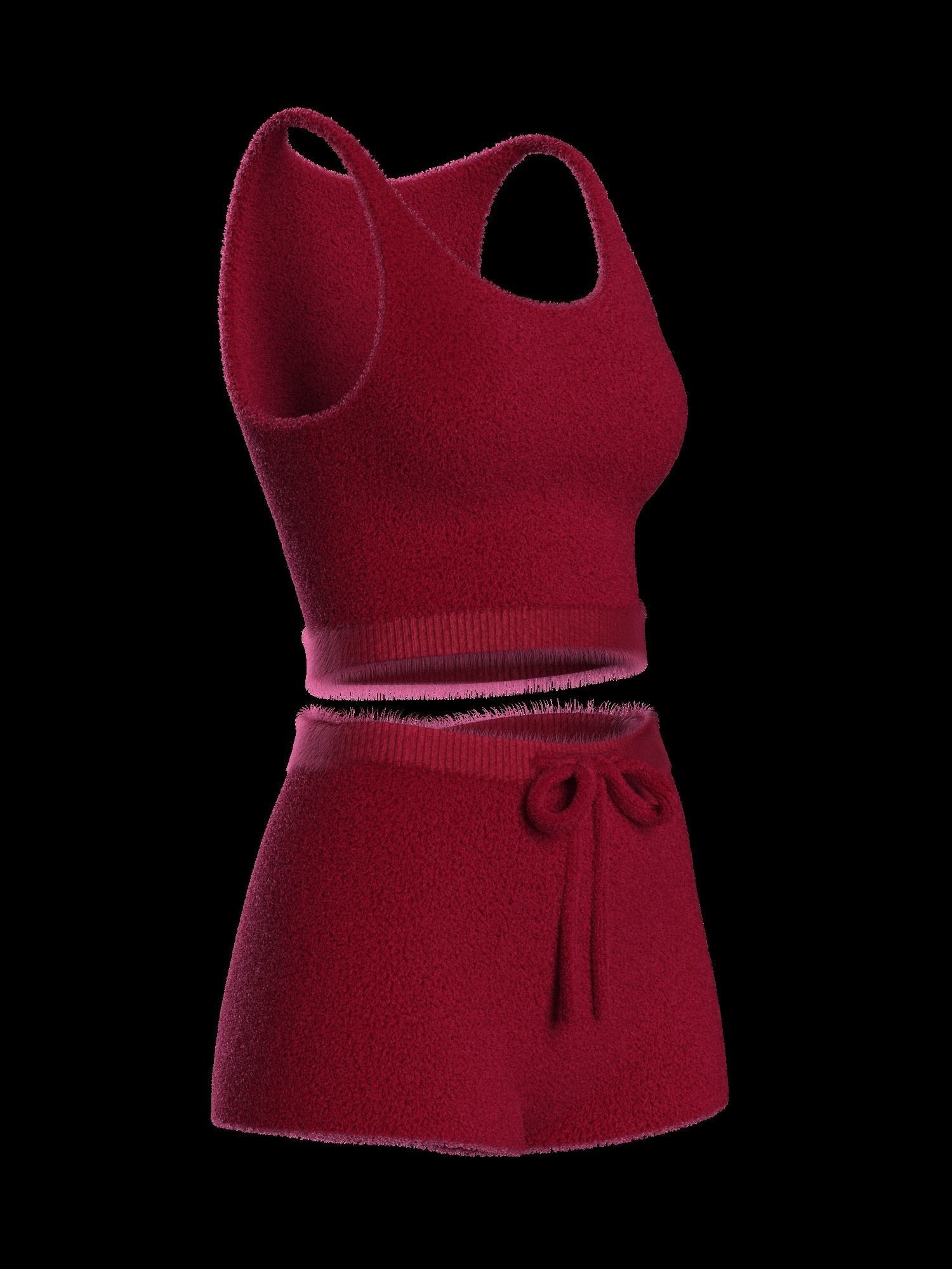 Plush short and top  3D model_22