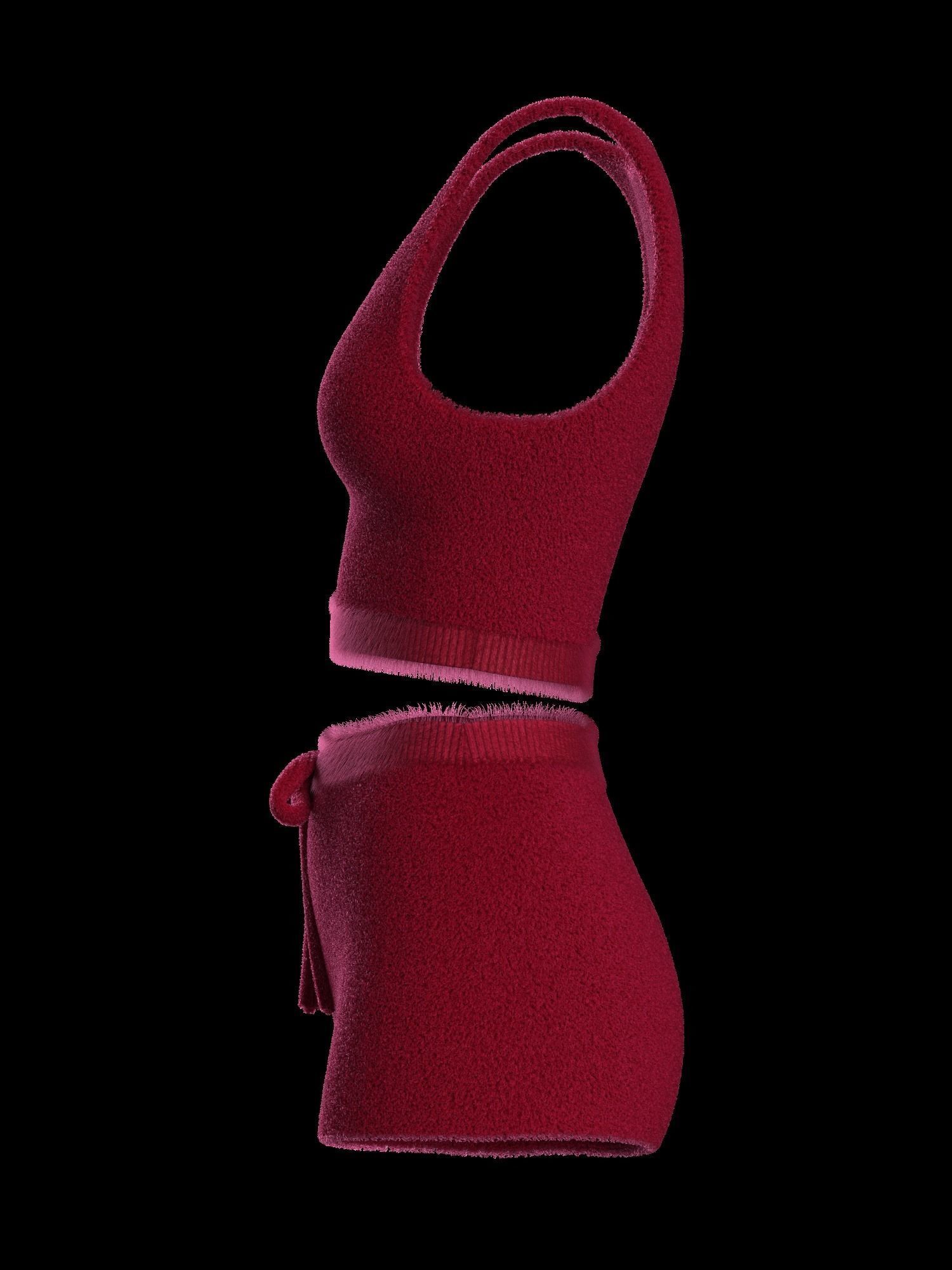 Plush short and top  3D model_26