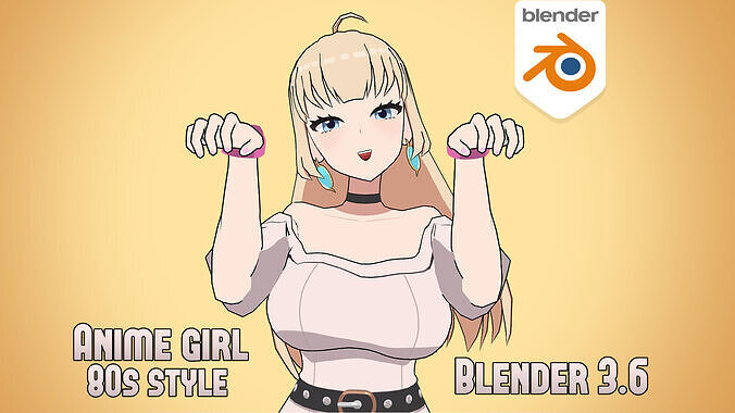 Anime girl - Base 3D model