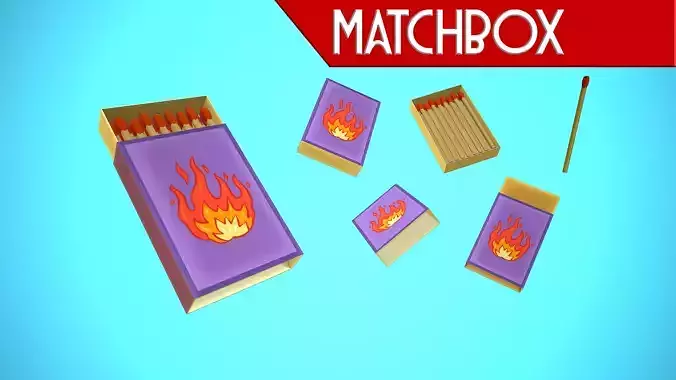 MATCHBOX CARTOON STYLIZED Low-poly 3D model