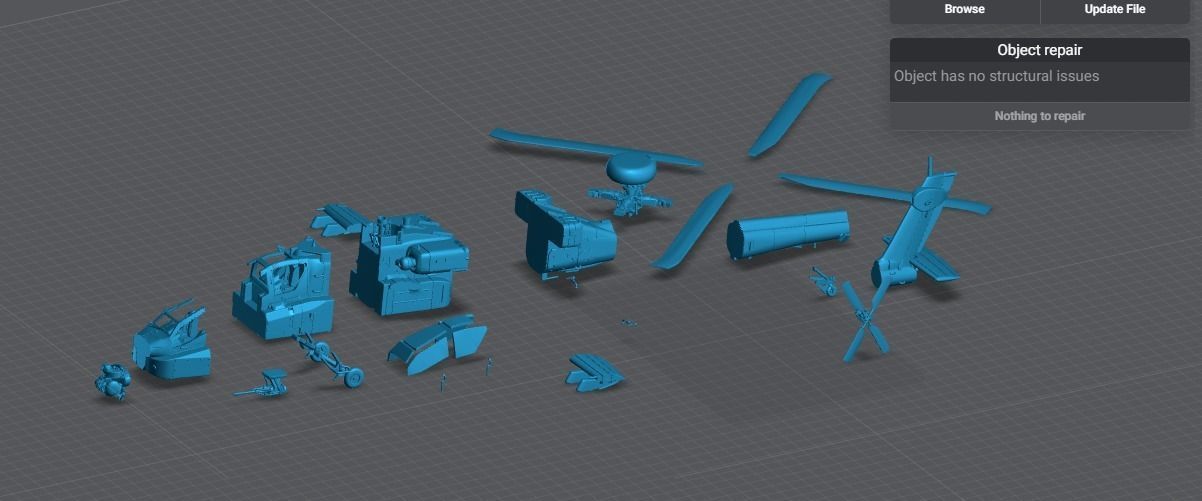 Apache AH64 Longbow Scale model 3D print model_6