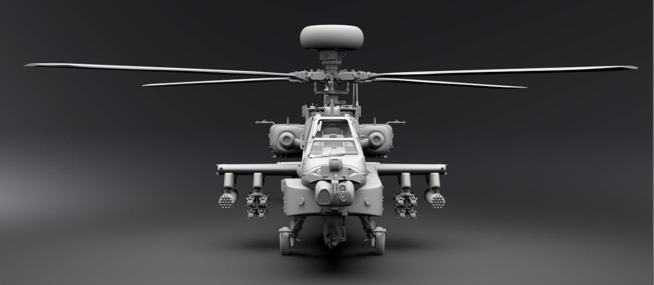 Apache AH64 Longbow Scale model 3D print model_1