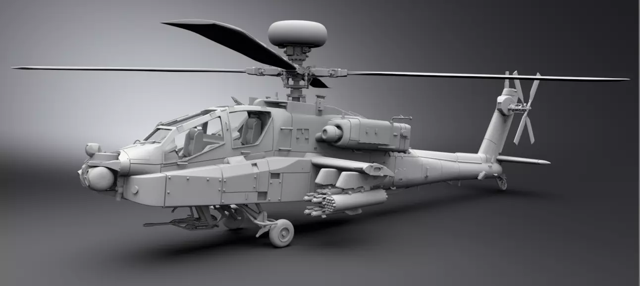 Apache AH64 Longbow Scale model 3D print model_0