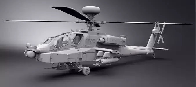 Apache AH64 Longbow Scale model 3D print model