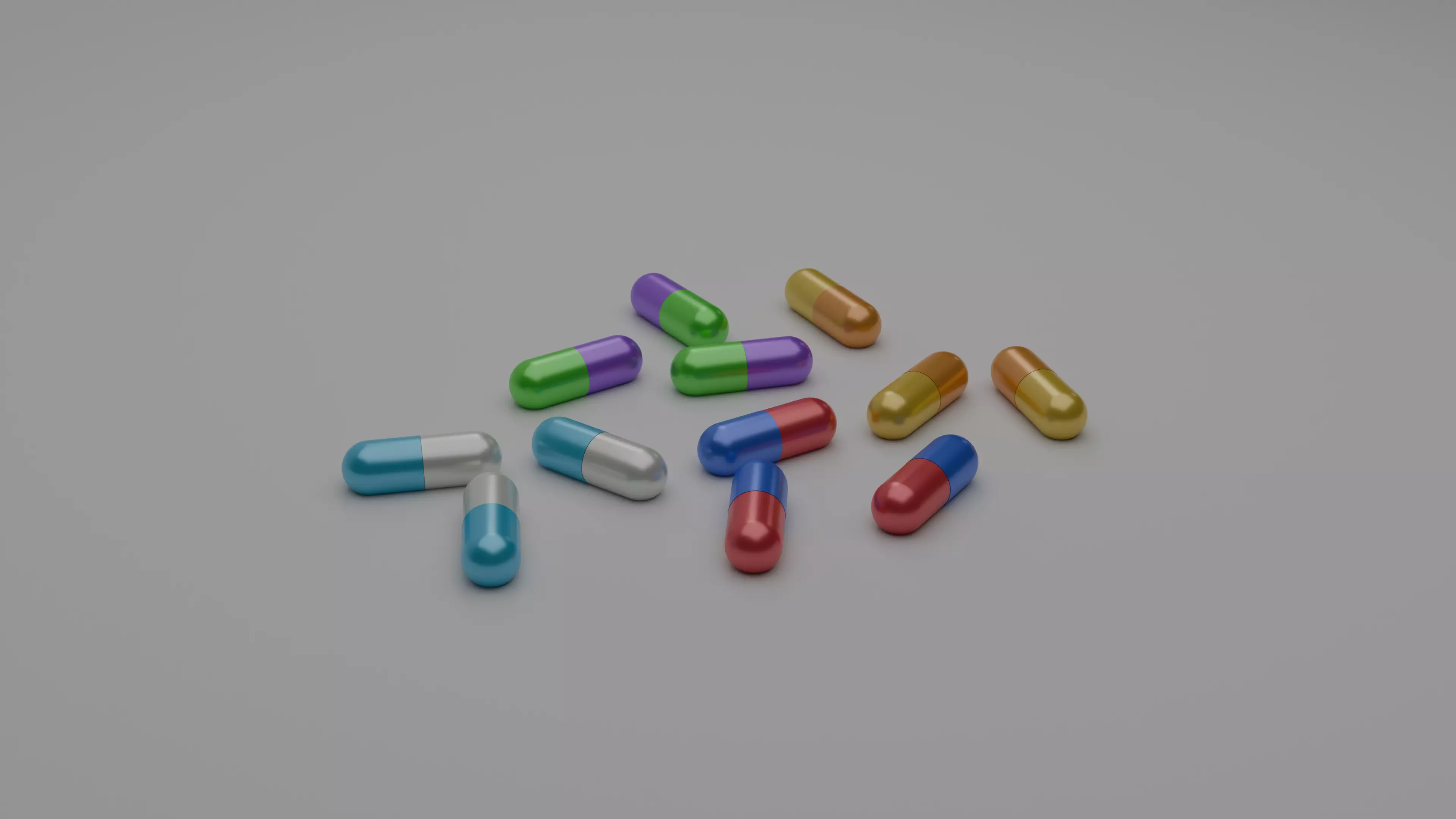 Simple Medical Pills Free low-poly 3D model