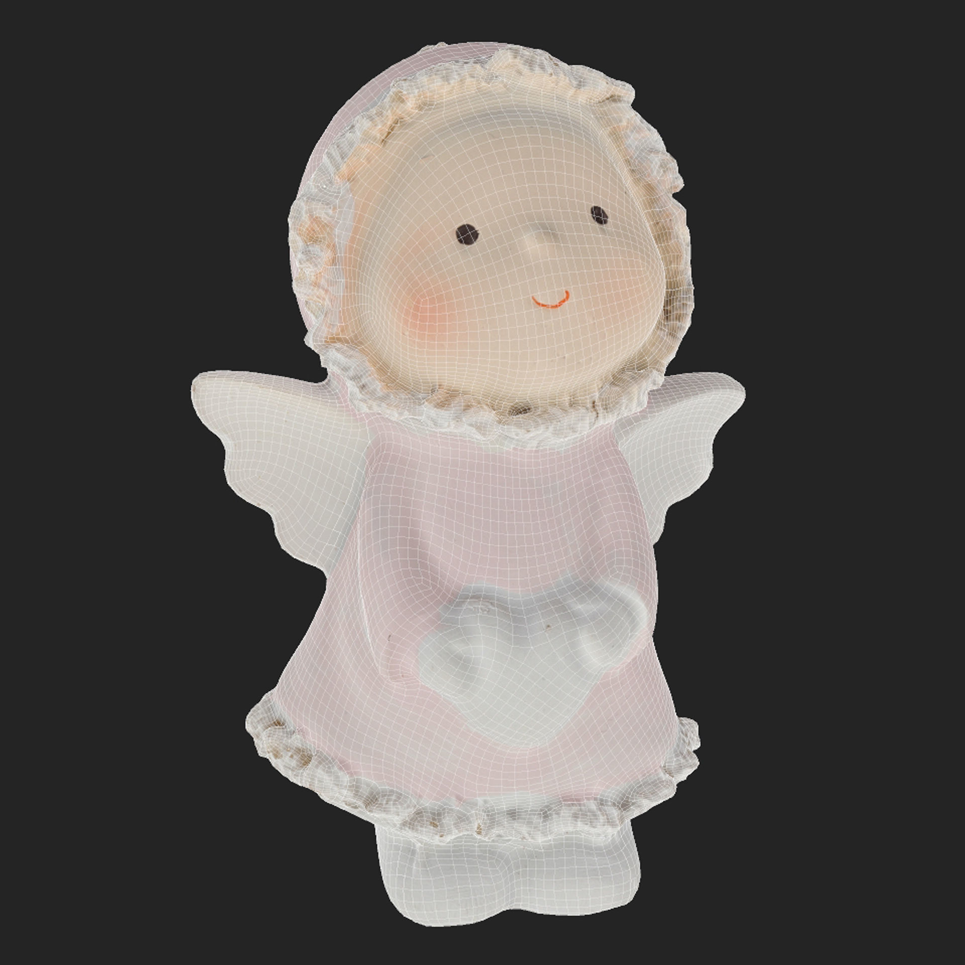 Christmas angel Low-poly 3D model_7