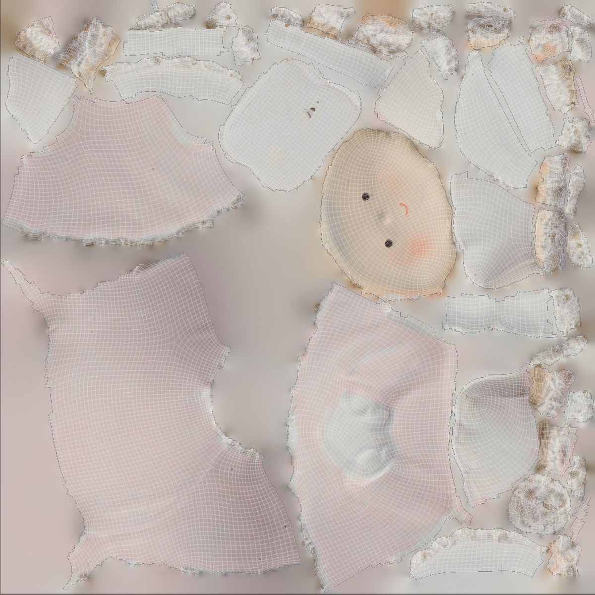 Christmas angel Low-poly 3D model_8