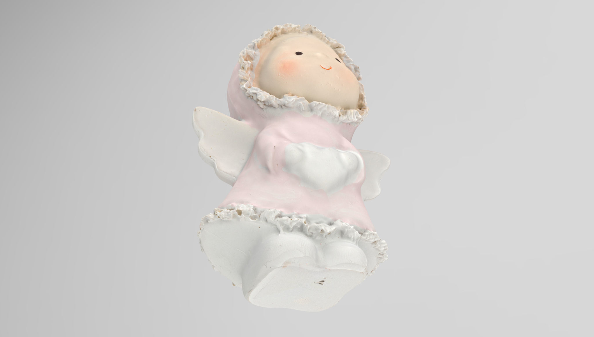 Christmas angel Low-poly 3D model_3