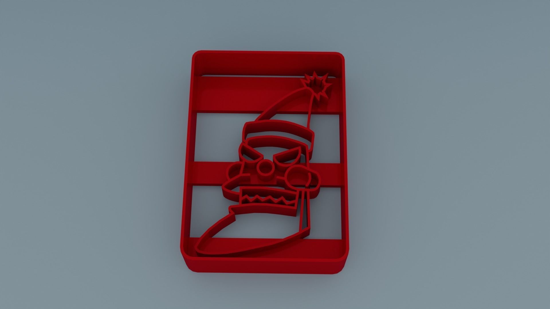 futurama santa cookie cutter 3D print model_2