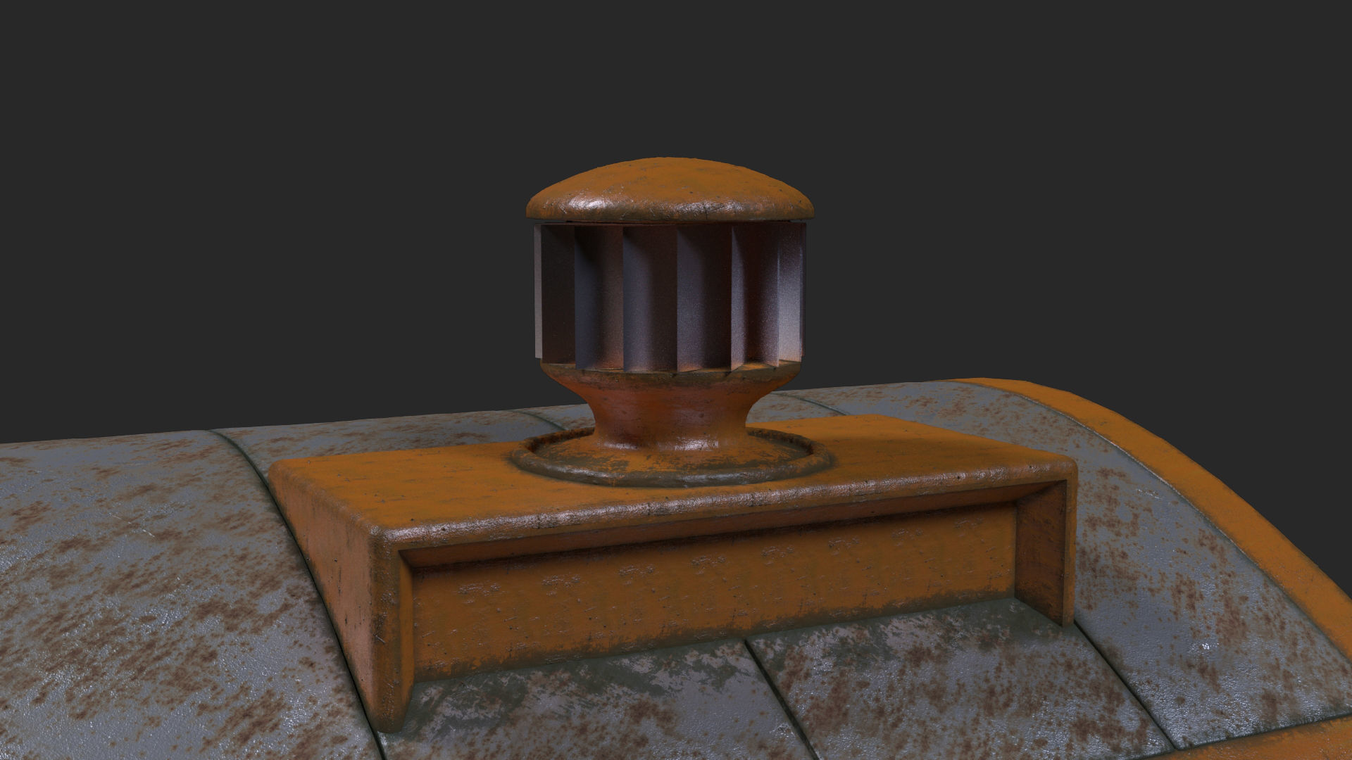 Sci-Fi Noir Hangar  Low-poly 3D model_4