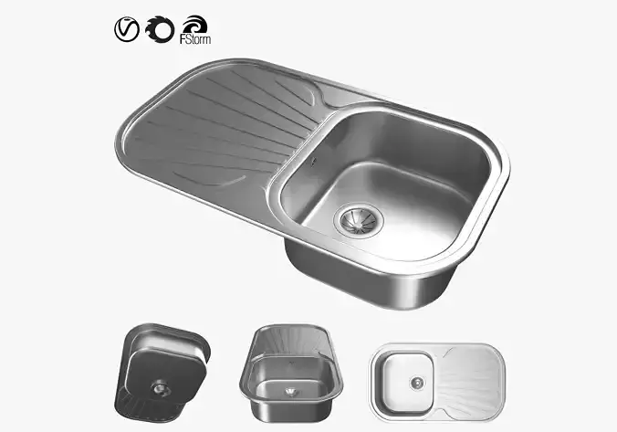 Sink Teka Stylo 1B 1D 3D model