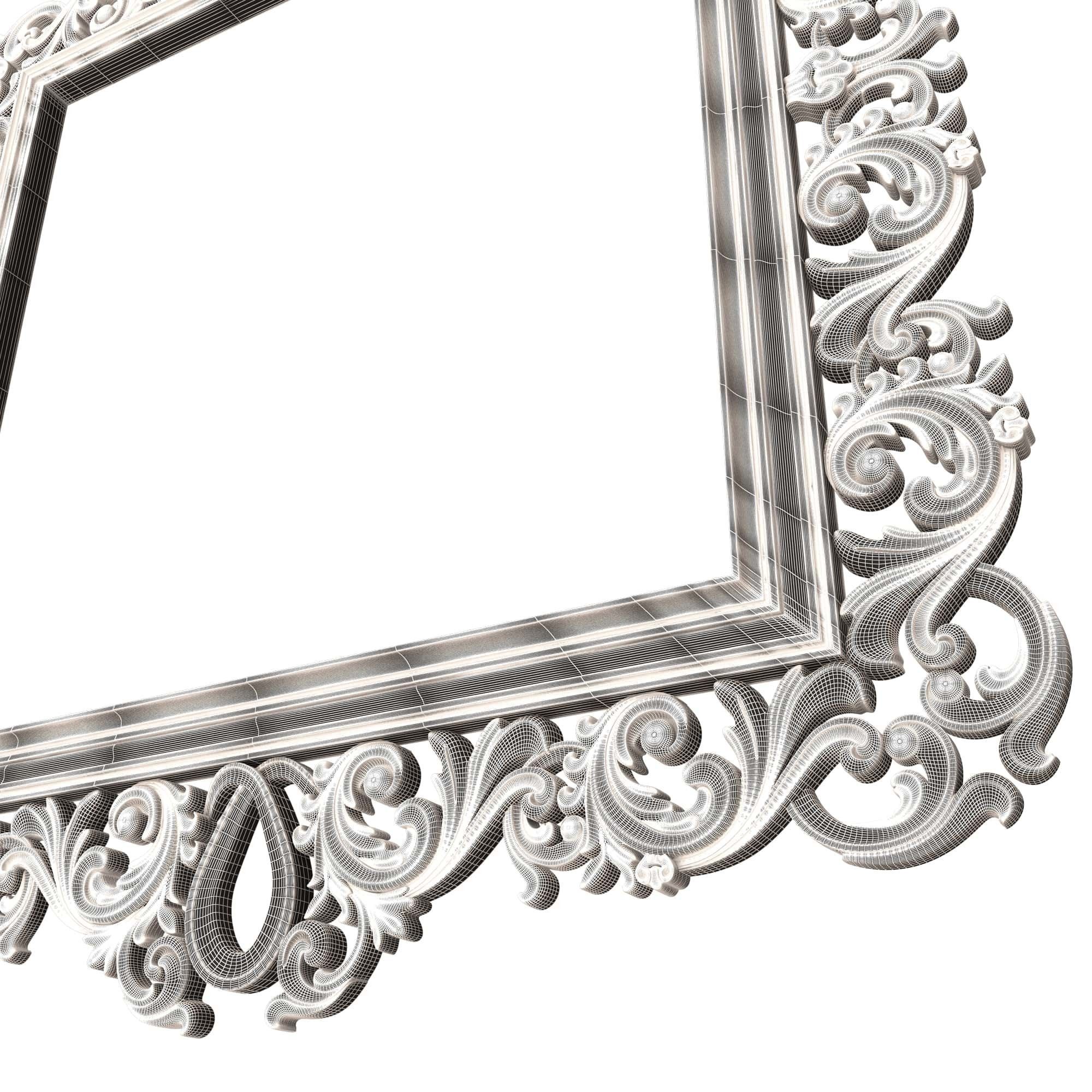 Classic Frame and Mirror Collection 05 Low-poly 3D model_76
