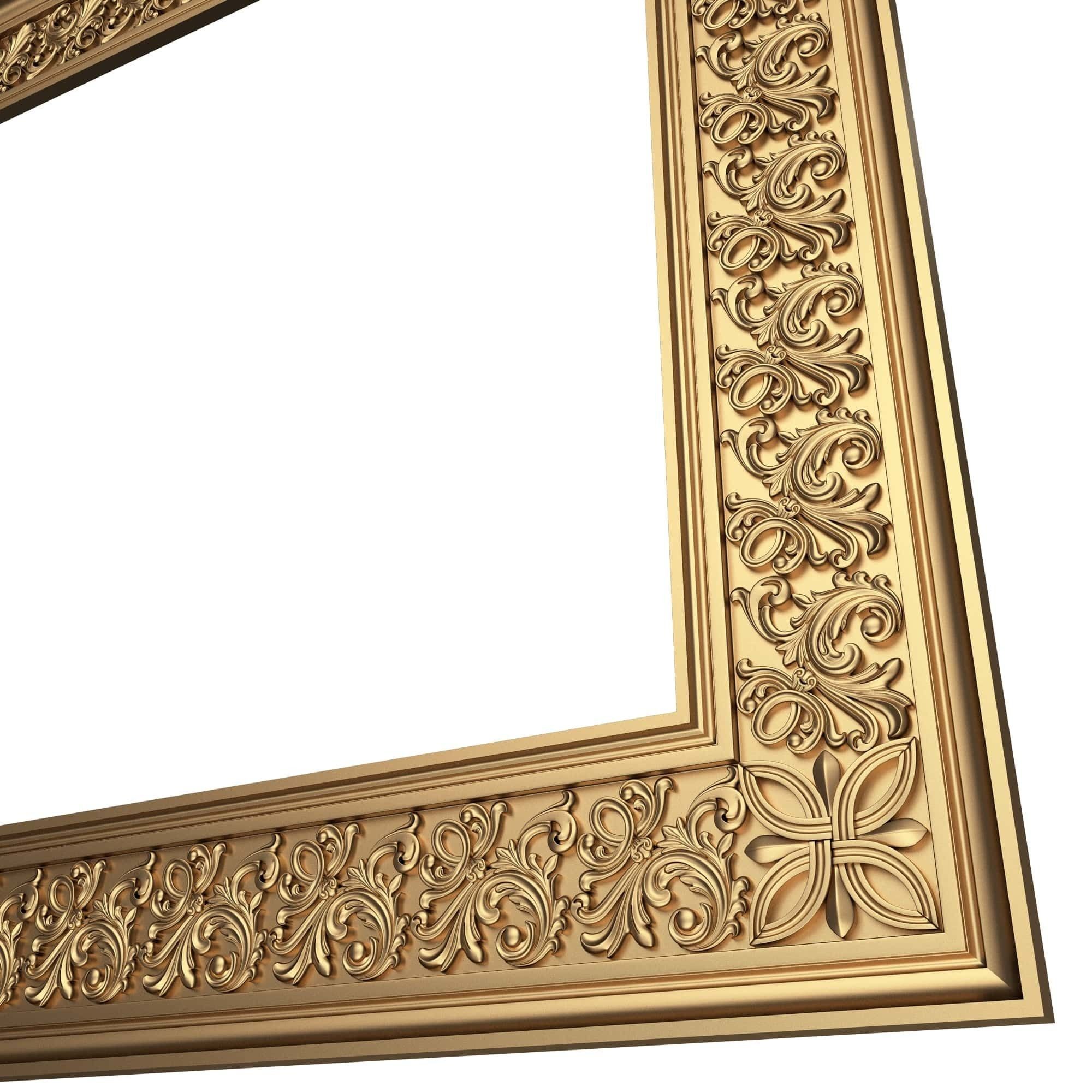 Classic Frame and Mirror Collection 05 Low-poly 3D model_18