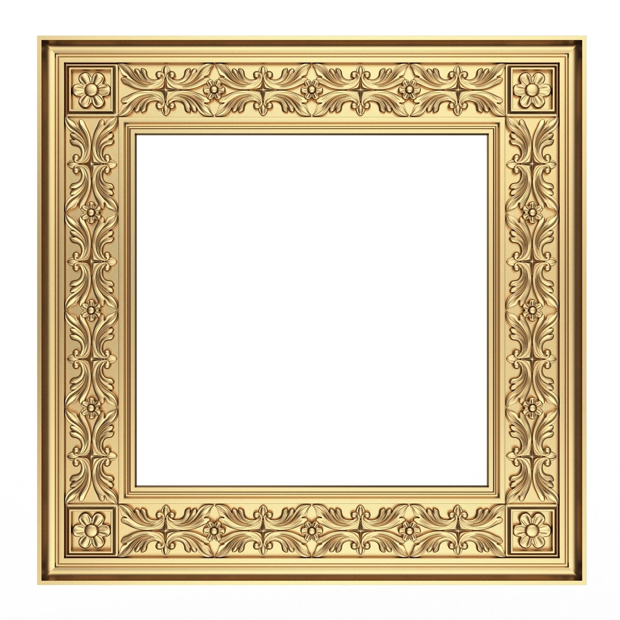 Classic Frame and Mirror Collection 05 Low-poly 3D model_36