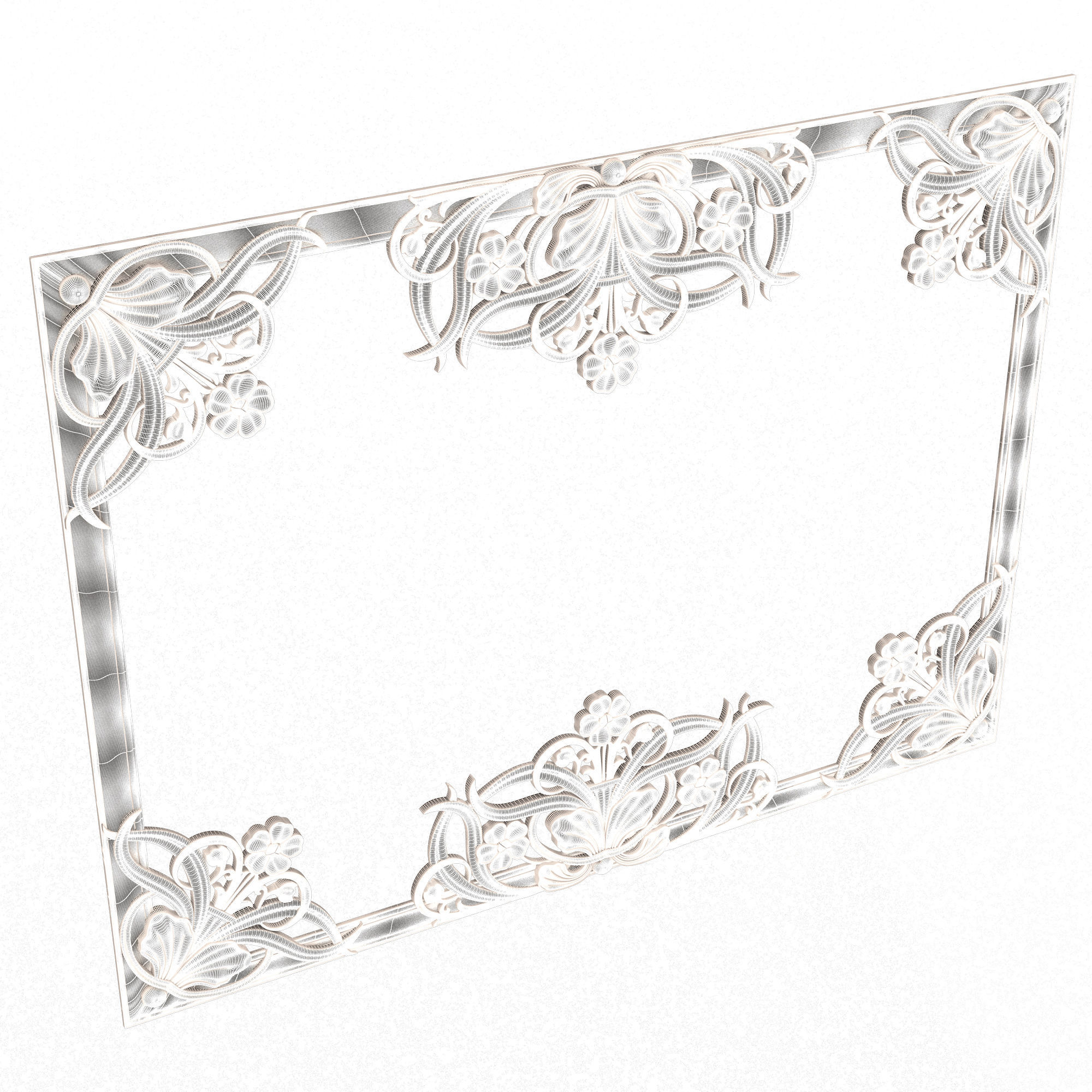 Classic Frame and Mirror Collection 05 Low-poly 3D model_55