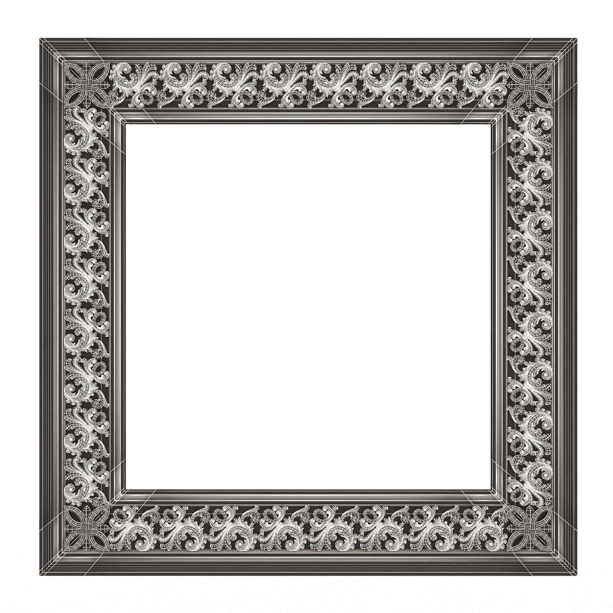 Classic Frame and Mirror Collection 05 Low-poly 3D model_88