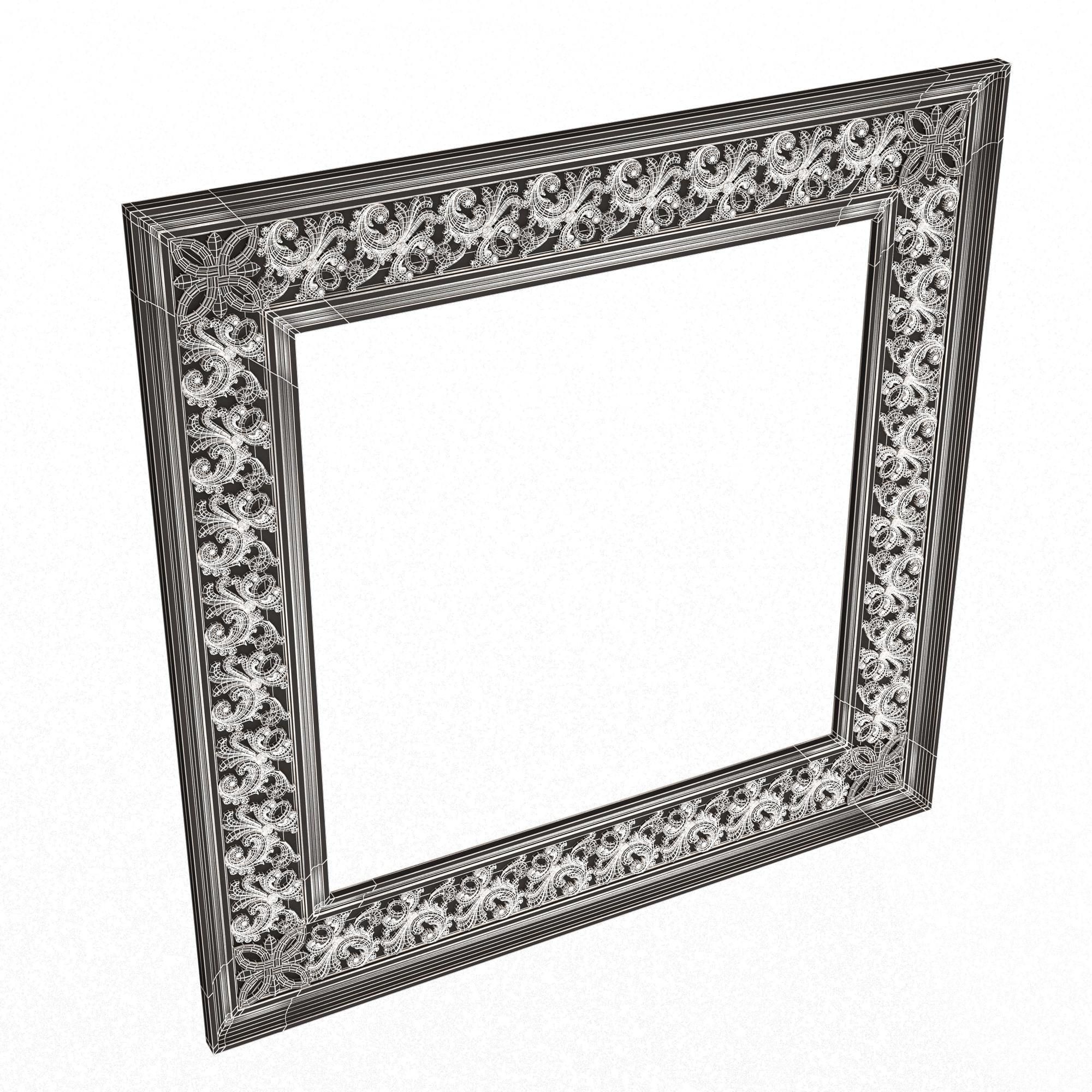Classic Frame and Mirror Collection 05 Low-poly 3D model_92