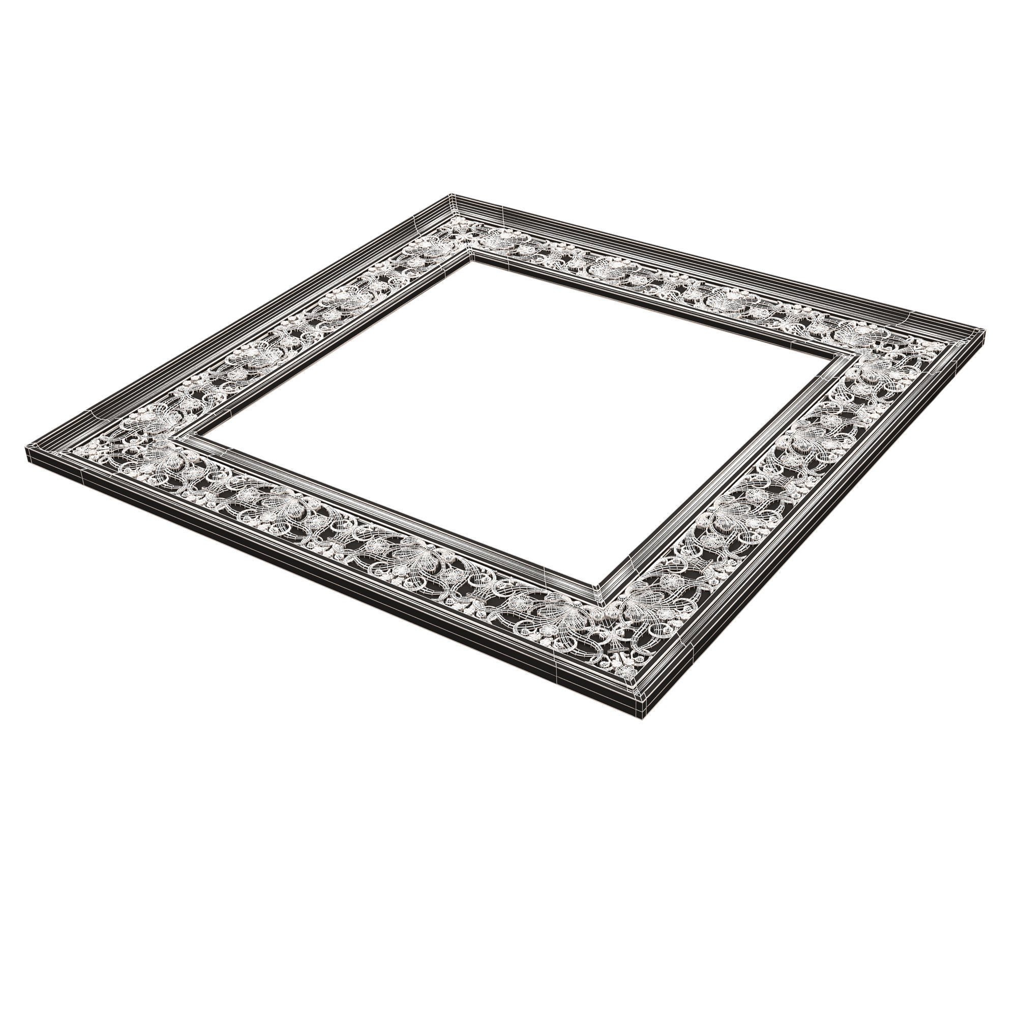 Classic Frame and Mirror Collection 05 Low-poly 3D model_90