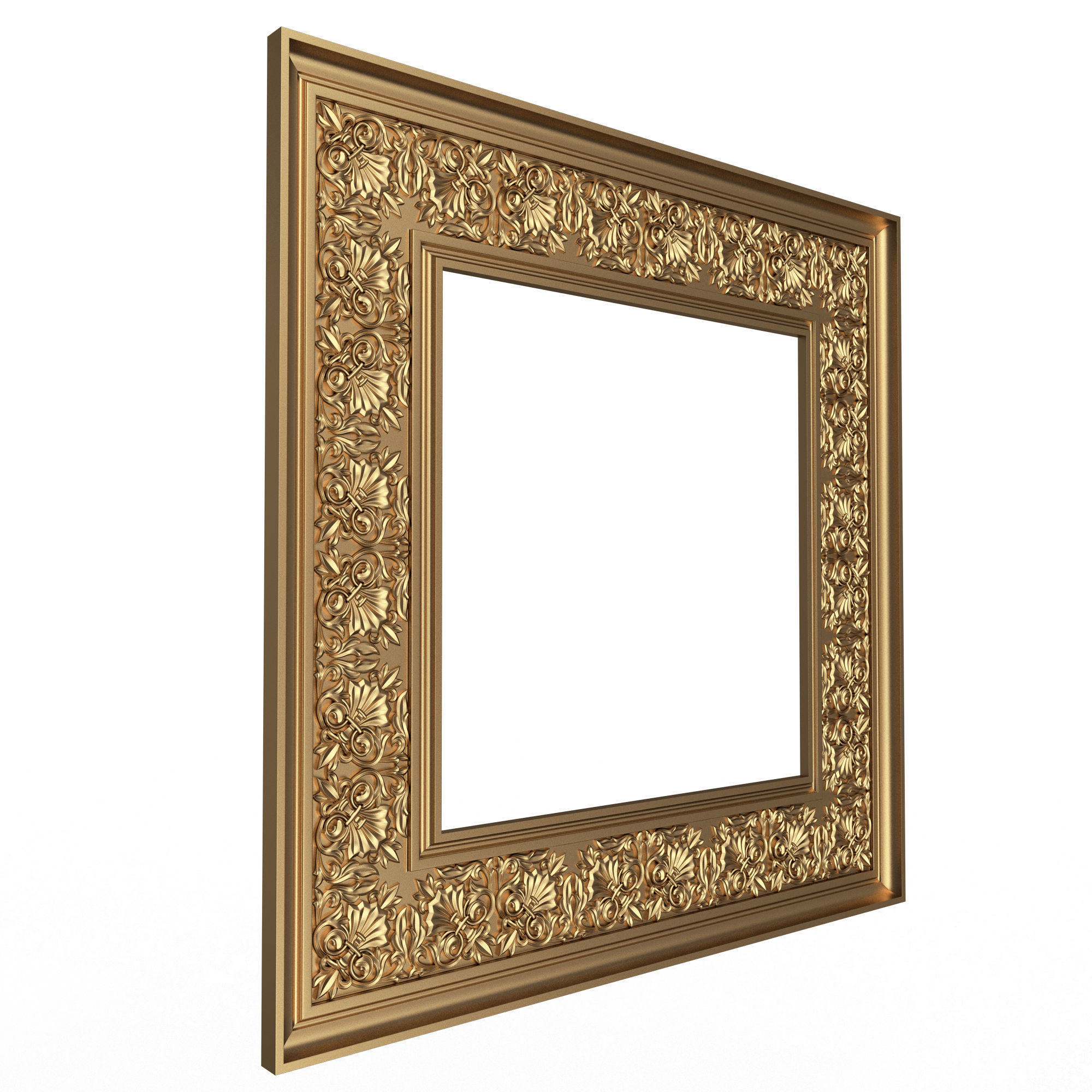 Classic Frame and Mirror Collection 05 Low-poly 3D model_3