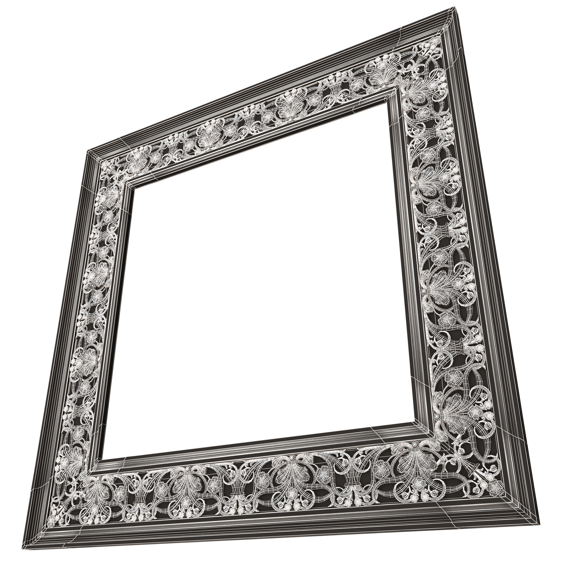Classic Frame and Mirror Collection 05 Low-poly 3D model_95