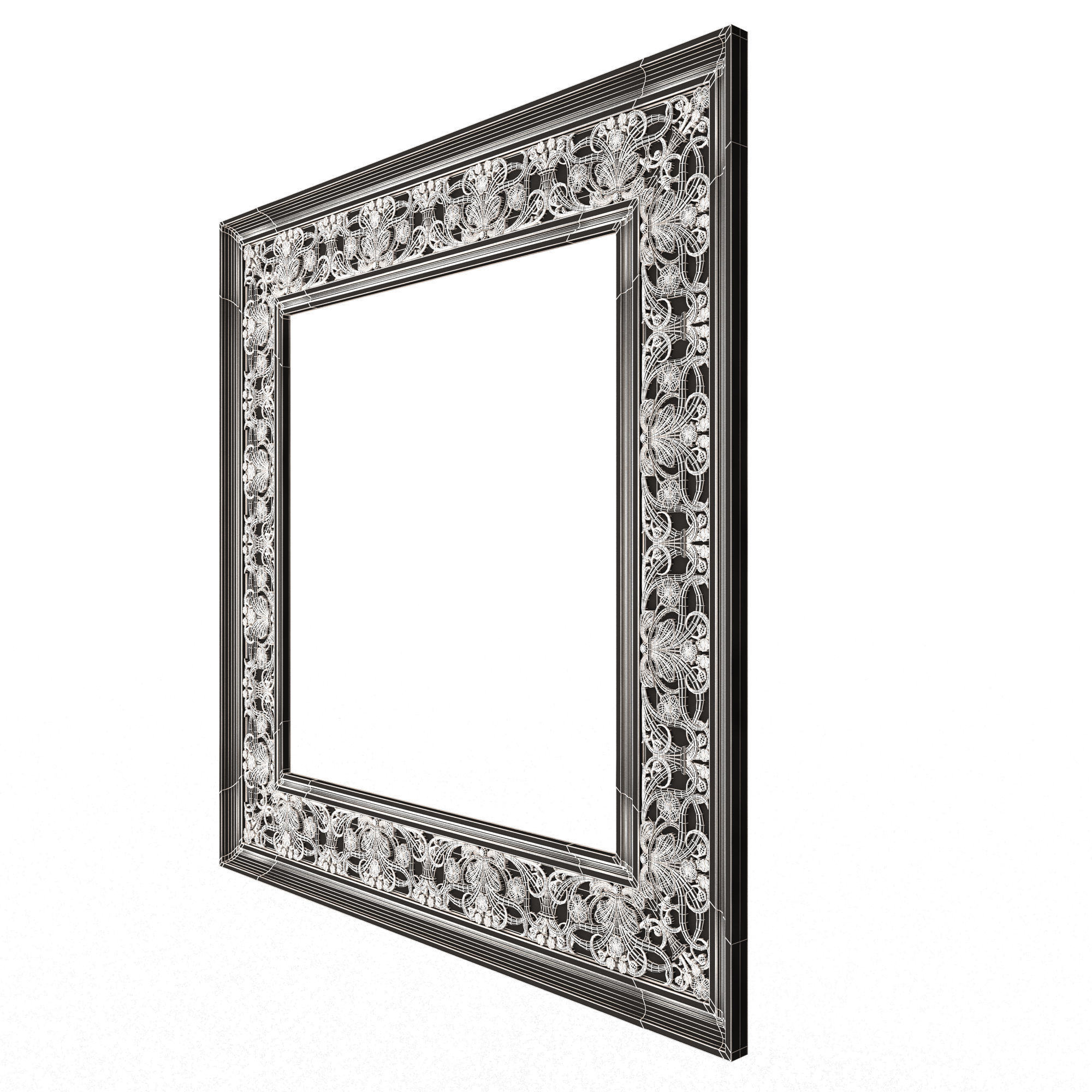 Classic Frame and Mirror Collection 05 Low-poly 3D model_85