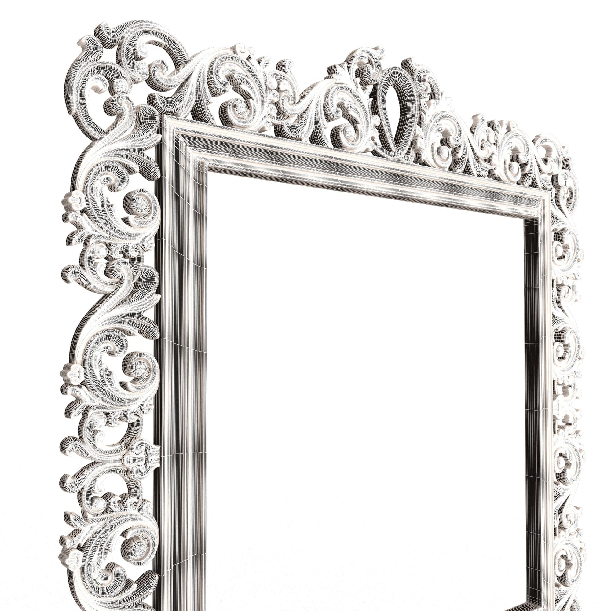 Classic Frame and Mirror Collection 05 Low-poly 3D model_75