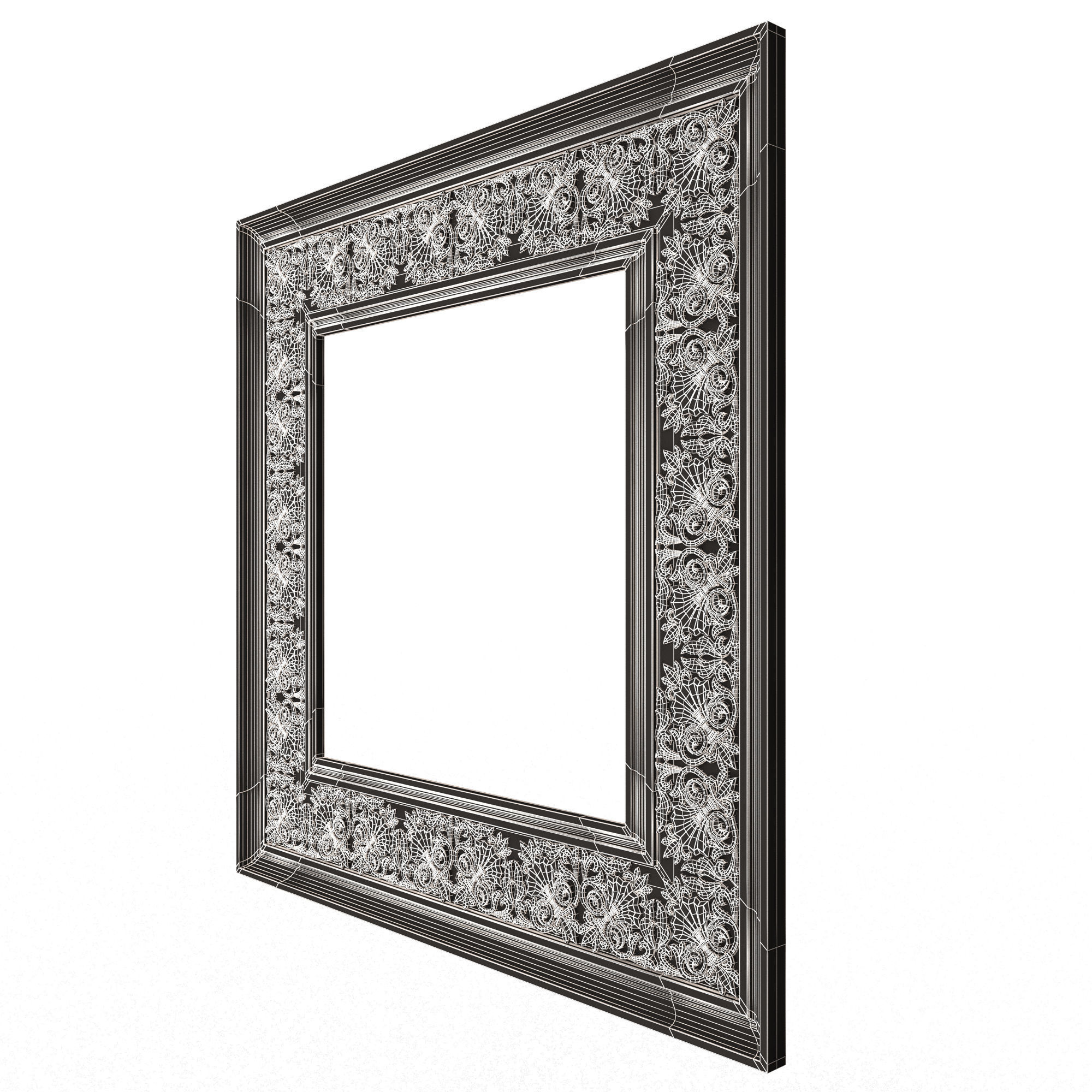 Classic Frame and Mirror Collection 05 Low-poly 3D model_77